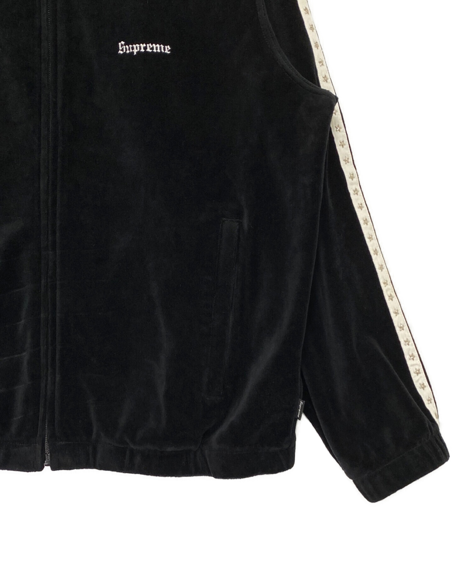 SUPREME (シュプリーム) Studded Velour Track Jacket ブラック サイズ:S