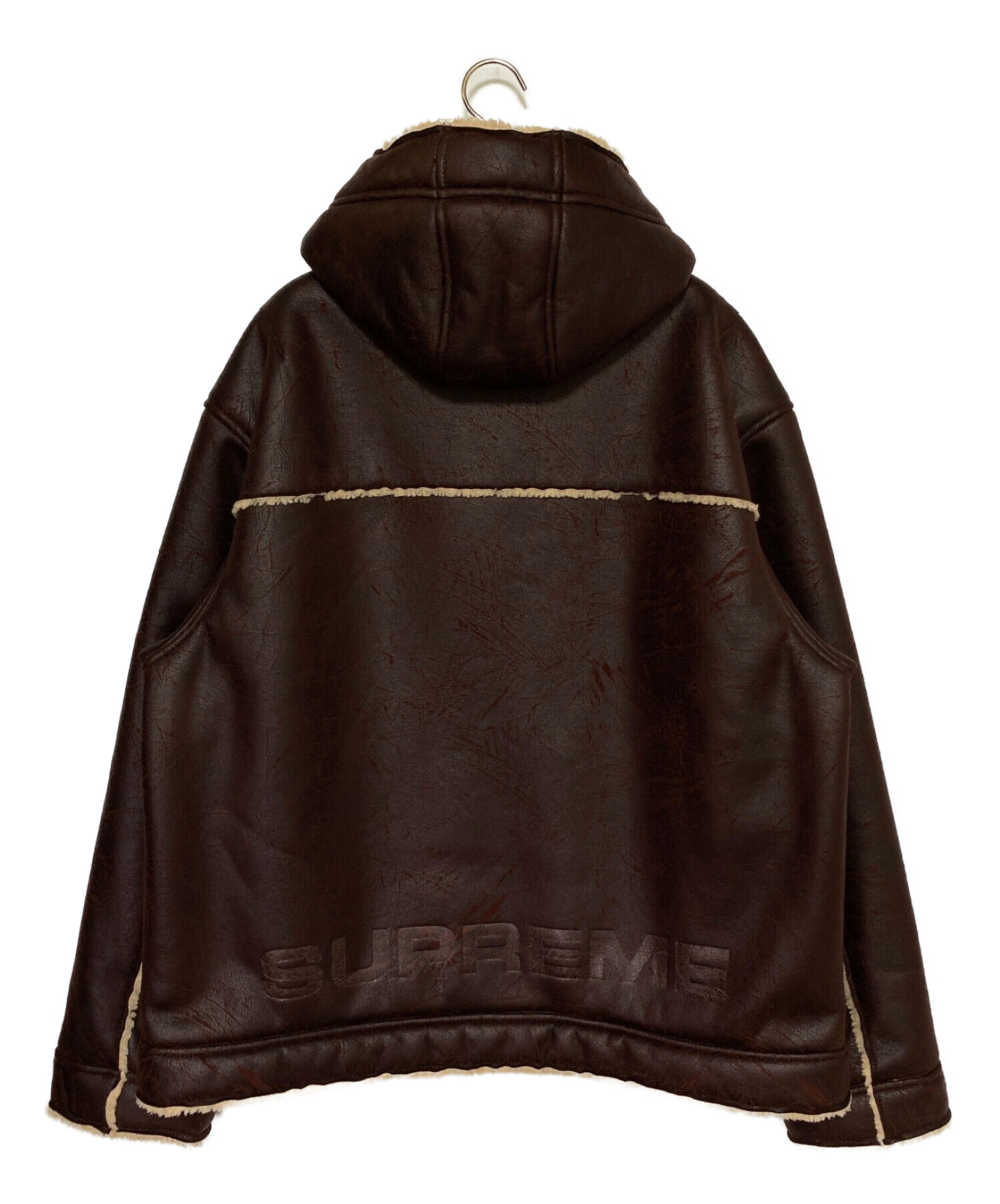 SUPREME (シュプリーム) Faux Shearling Hooded Jacket ブラウン サイズ:XL