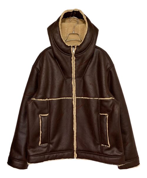 Supreme Faux Shearling Hooded Jacket 茶Sup