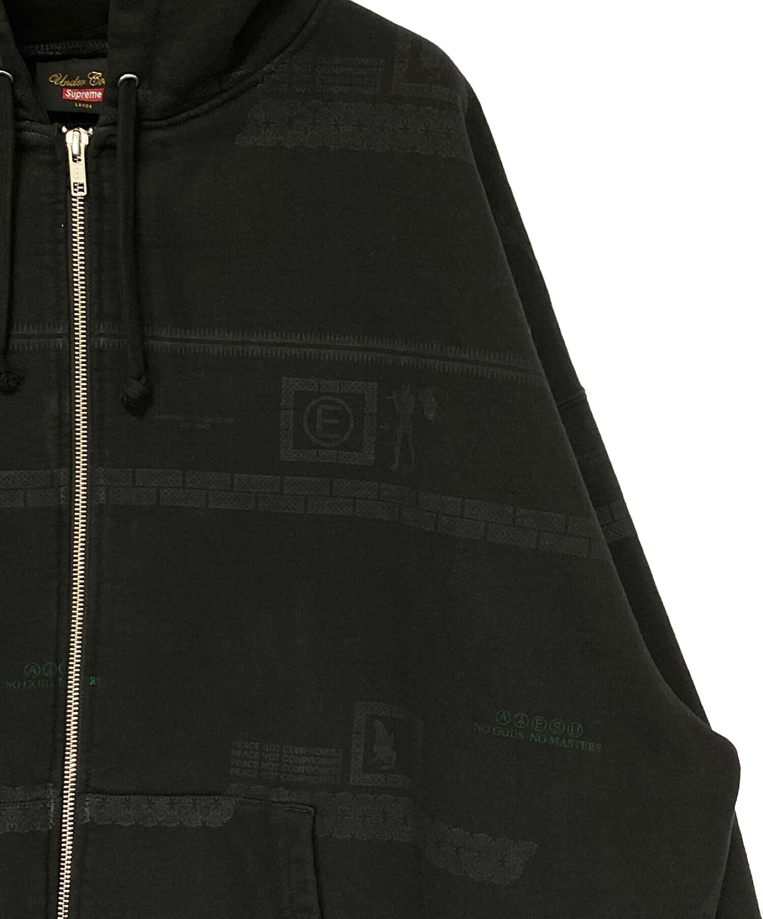 SUPREME (シュプリーム) UNDERCOVER (アンダーカバー) Zip Up Hooded Sweatshirt ブラック サイズ:L