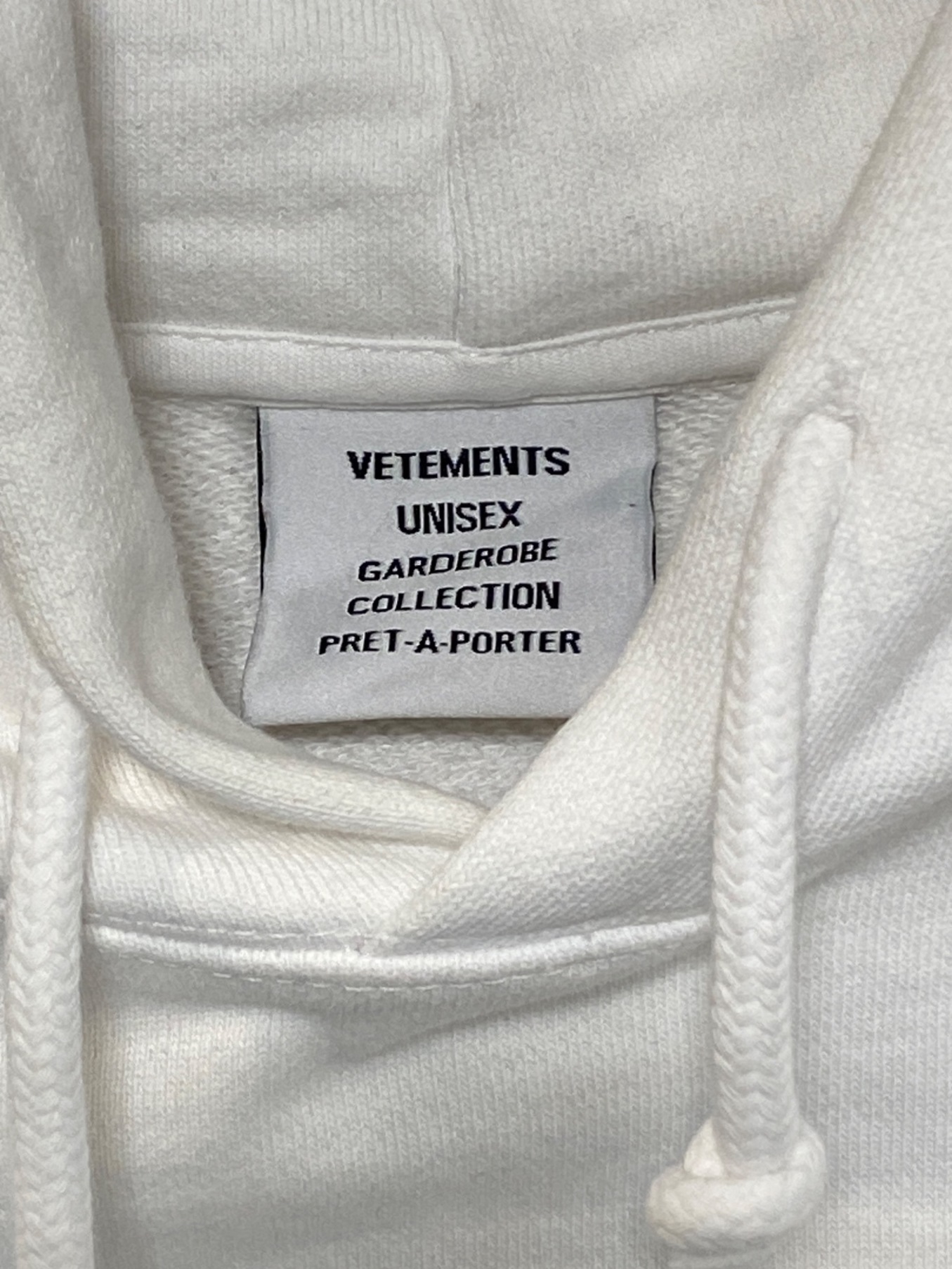 VETEMENTS (ヴェトモン) Black Label Logo Hoodie ホワイト サイズ:S