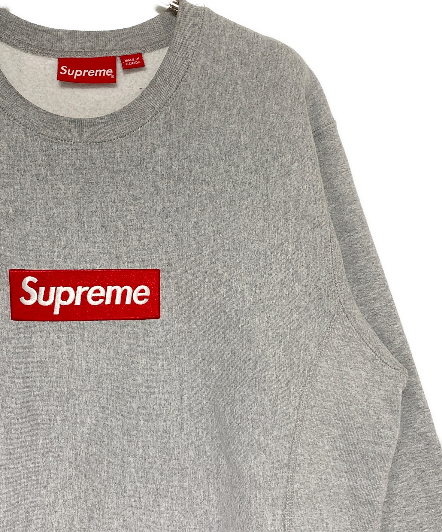 中古・古着通販】SUPREME (シュプリーム) Box Logo Sweatshirt ライトグレー サイズ:L｜ブランド・古着通販  トレファク公式【TREFAC FASHION】スマホサイト