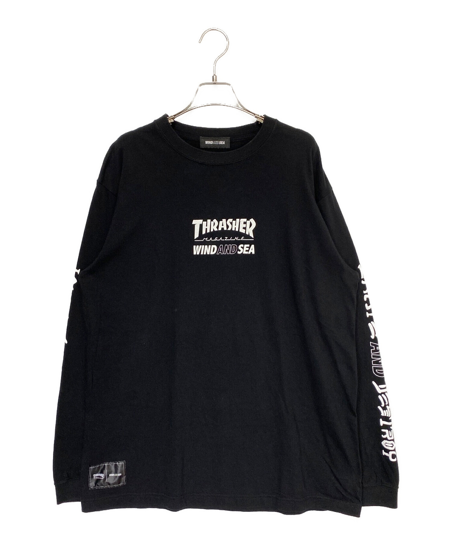 WIND AND SEA (ウィンダンシー) THRASHER (スラッシャー) ロングスリーブTシャツ ブラック サイズ:L