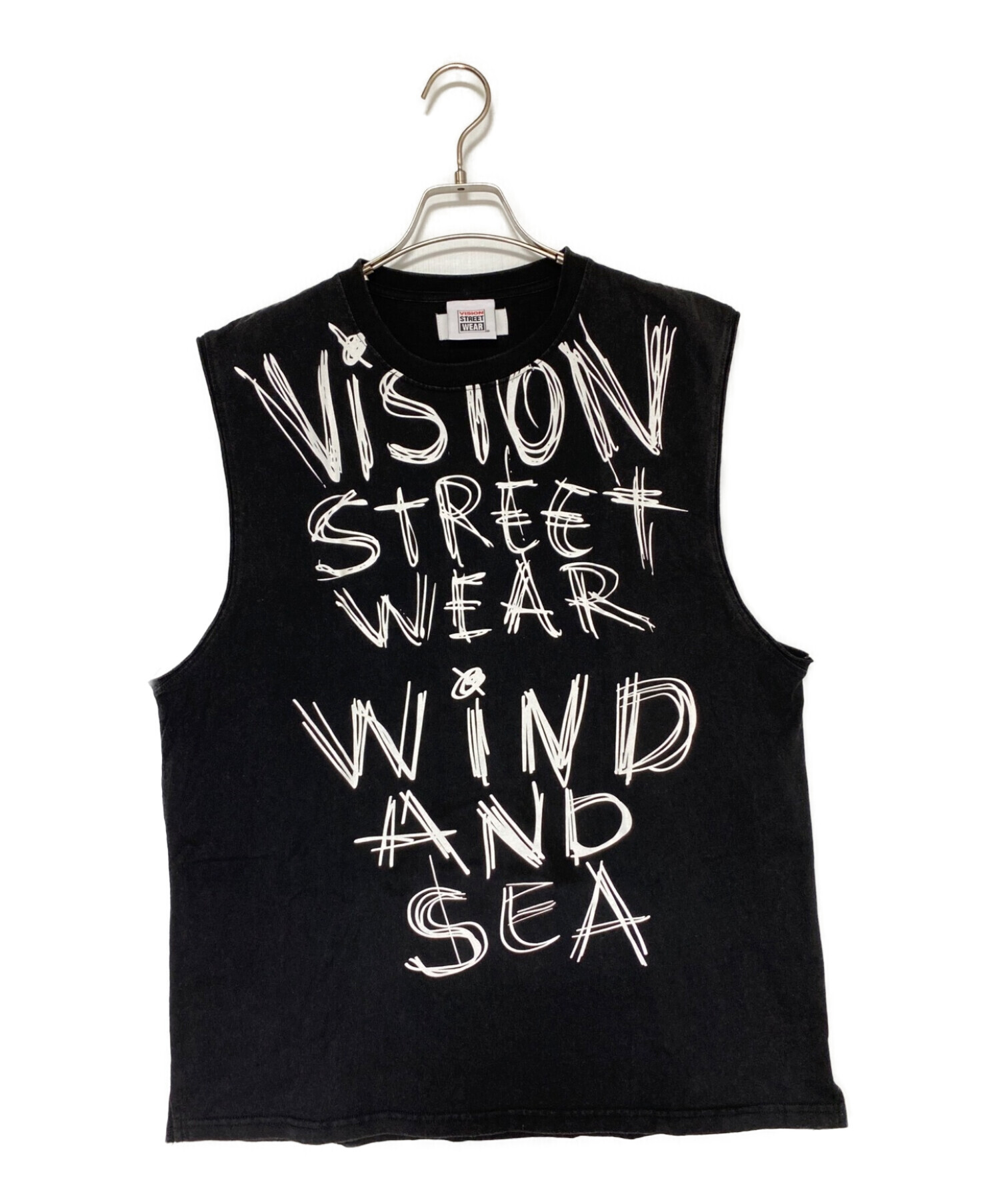 WIND AND SEA (ウィンダンシー) VISION STREET WEAR (ヴィションストリートウェアー) N/S TEE ブラック  サイズ:L