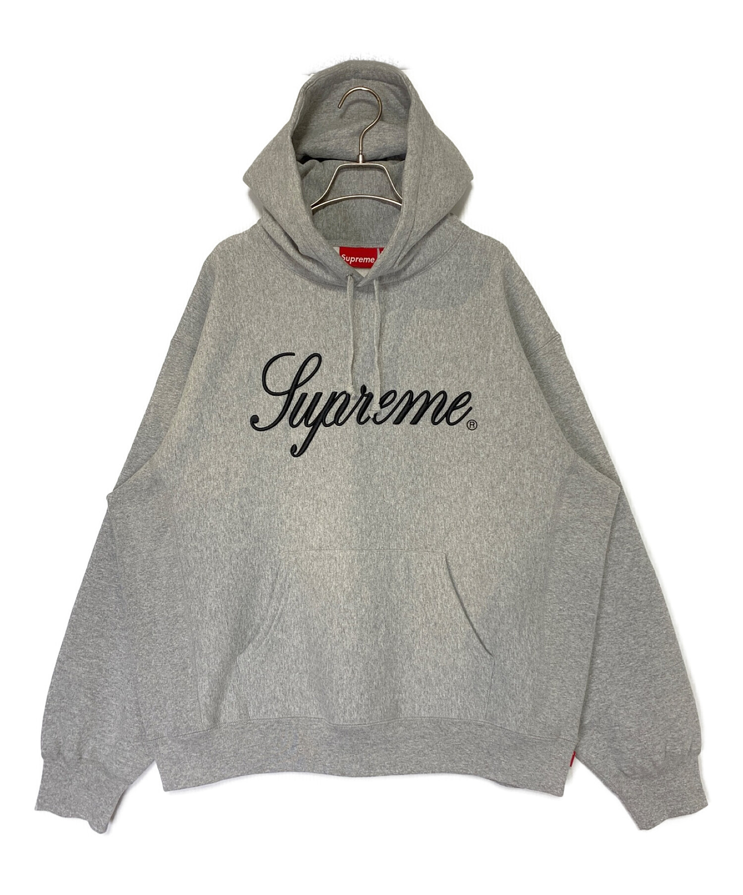 supreme script logo hooded Lトップス - パーカー