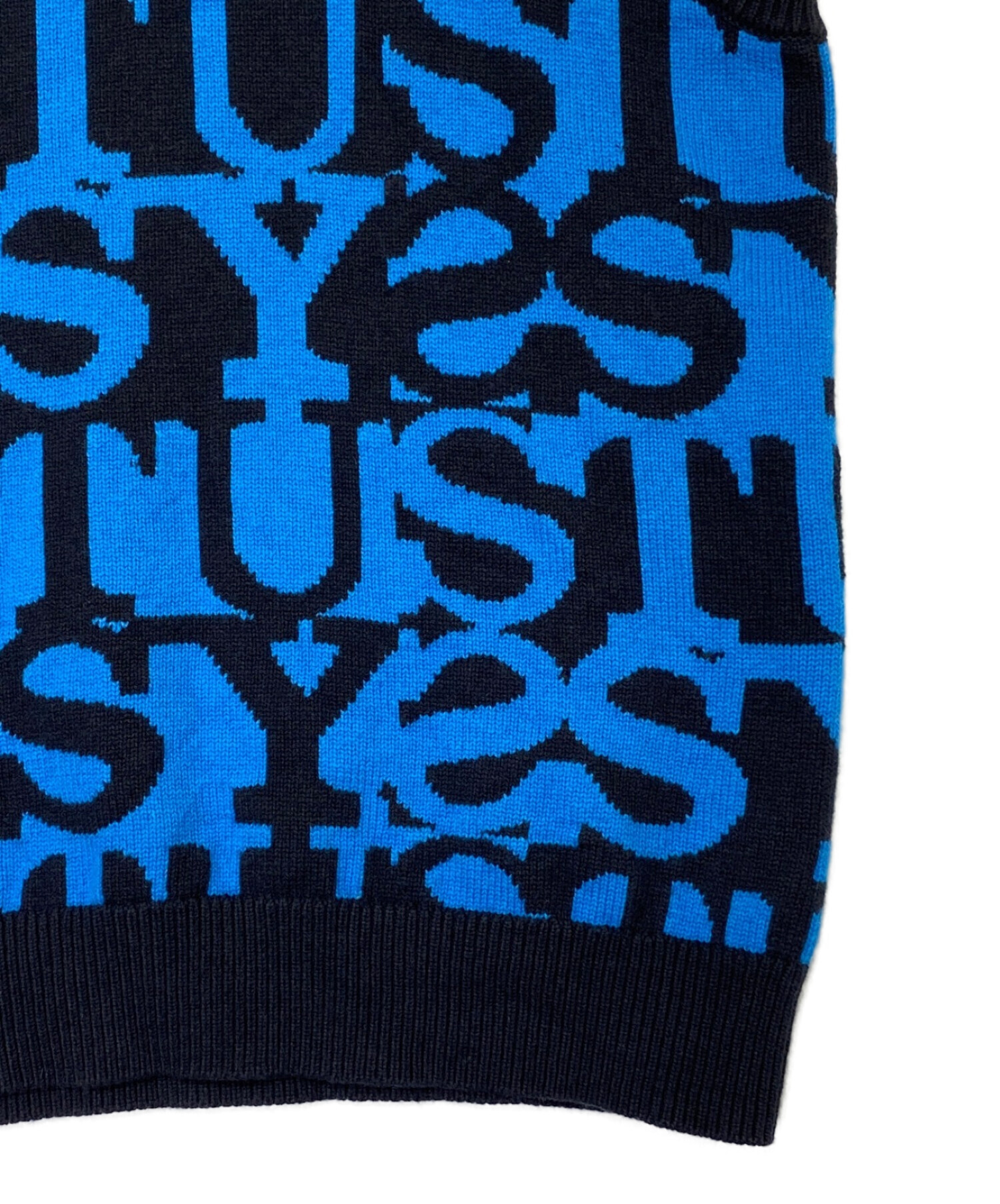 中古・古着通販】stussy (ステューシー) Stacked Sweater VEST ブルー