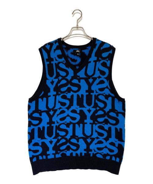 中古・古着通販】stussy (ステューシー) Stacked Sweater VEST ブルー ...