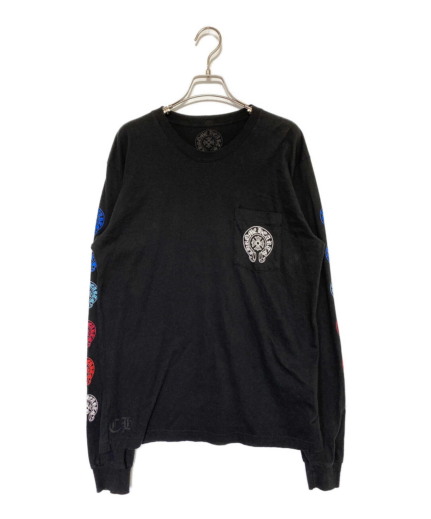 中古・古着通販】CHROME HEARTS (クロムハーツ) Multi Color Horse Shoe L/S T-shirt ブラック サイズ :L｜ブランド・古着通販 トレファク公式【TREFAC FASHION】スマホサイト