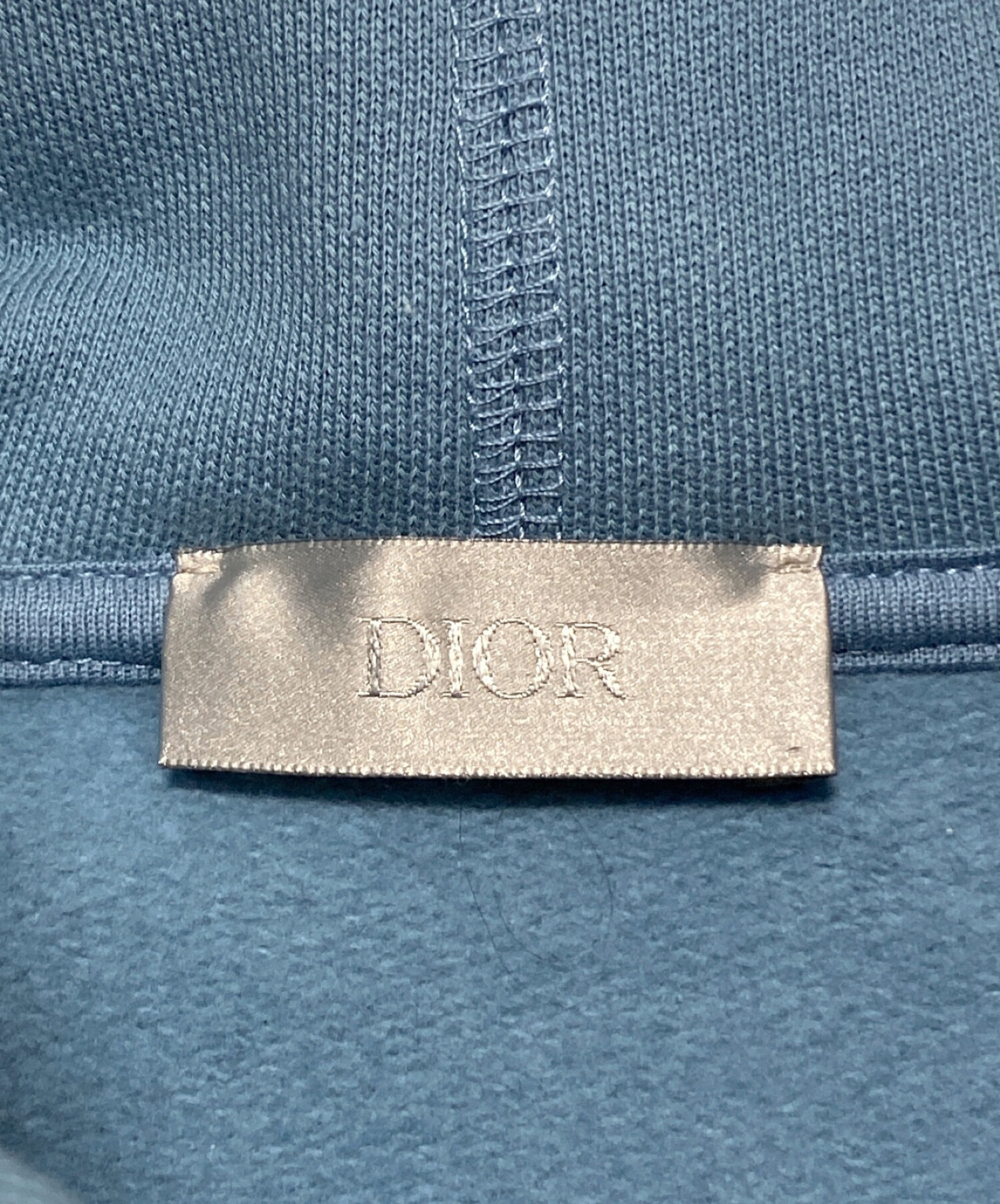 Dior (ディオール) ロゴ刺繍パーカー ブルー サイズ:M