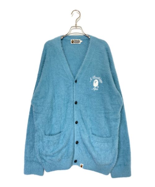 中古・古着通販】A BATHING APE (アベイシングエイプ) Embroidery Shaggy Knit Cardigan スカイブルー サイズ:L｜ブランド・古着通販  トレファク公式【TREFAC FASHION】スマホサイト