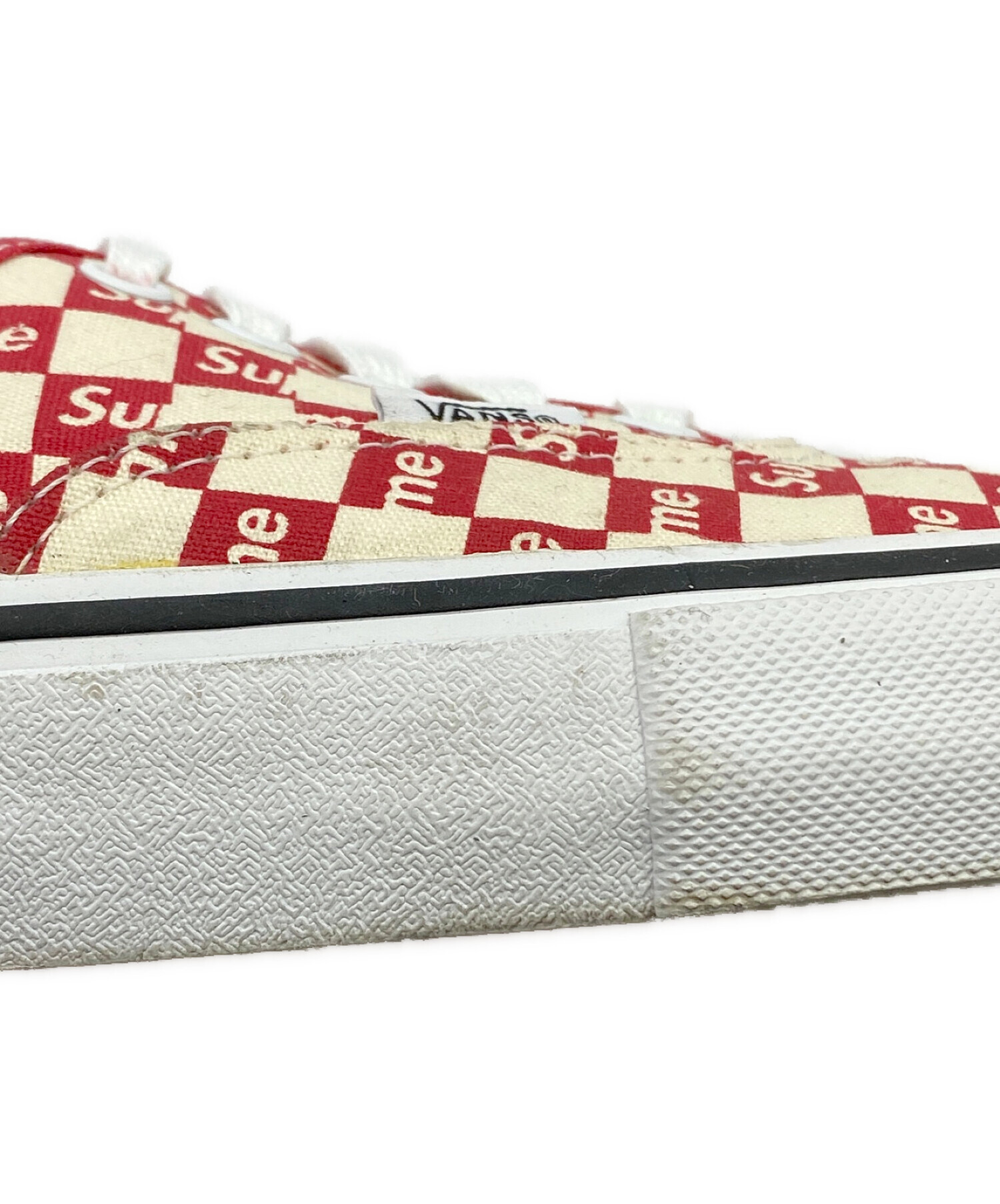 SUPREME (シュプリーム) VANS (バンズ) Checker Logo Authentic Pro レッド サイズ:27cm(US 9)