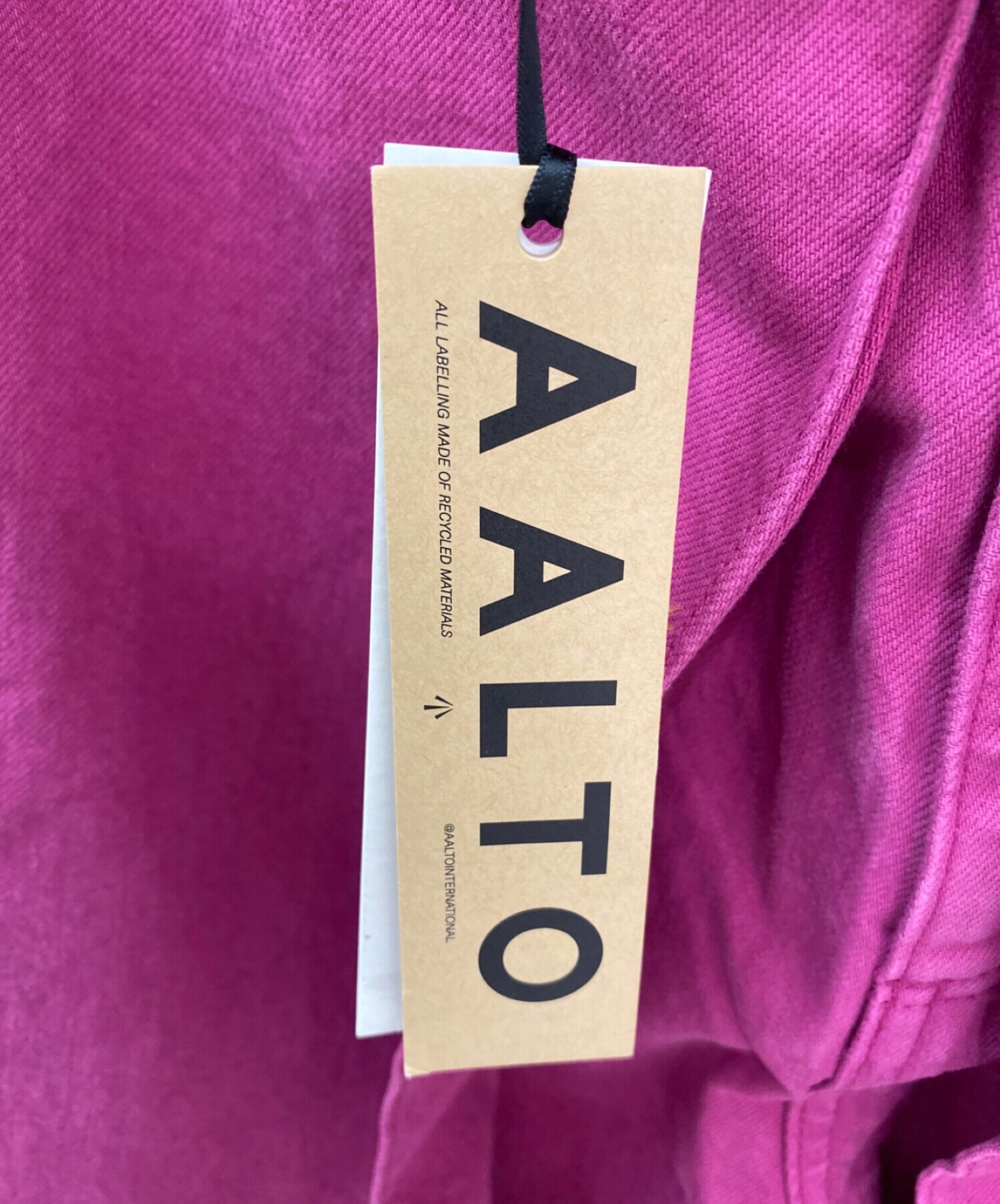 AALTO (アールト) カットオフワイドデニムパンツ ショッキングピンク サイズ:36