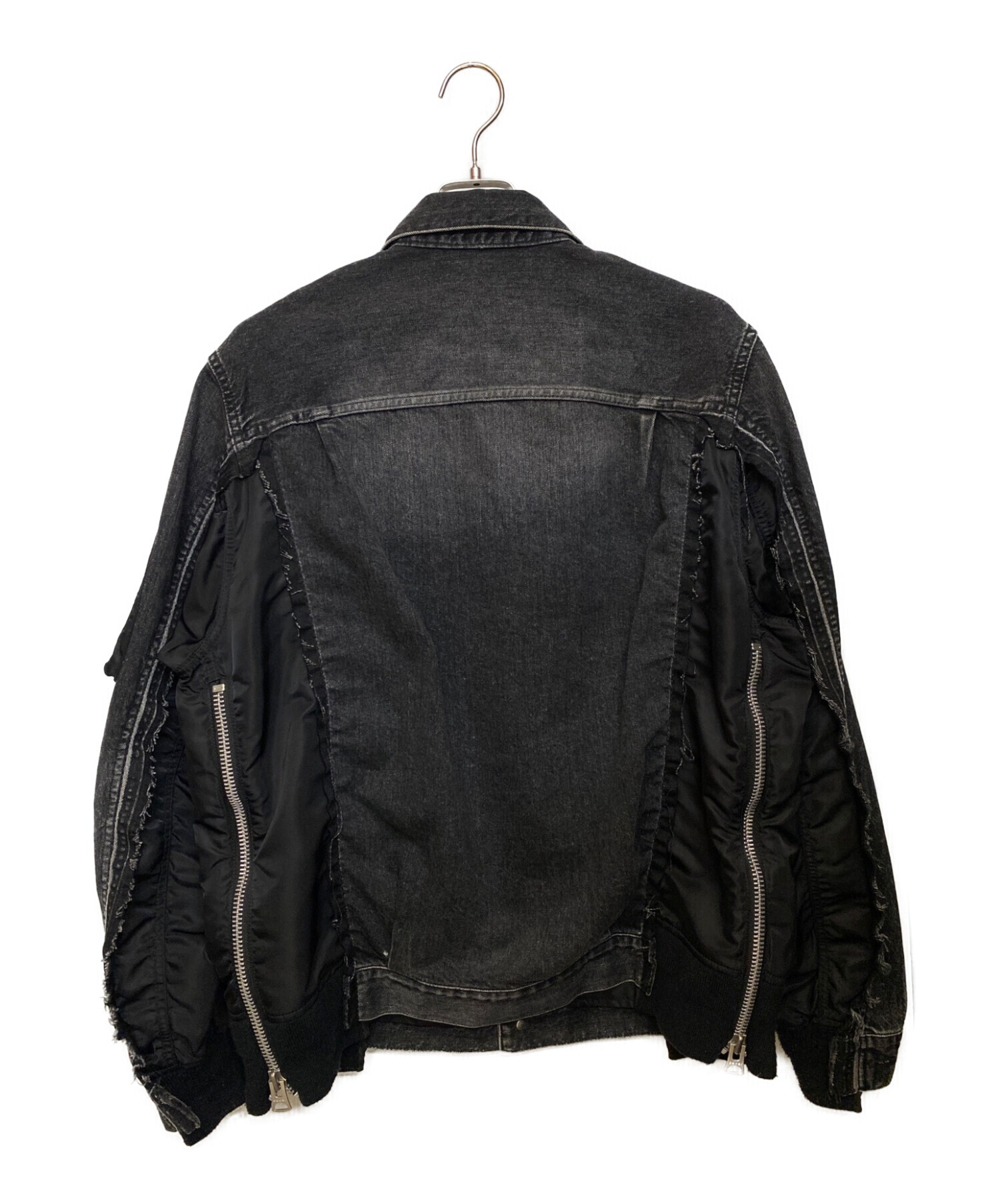 sacai (サカイ) Denim x MA-1 Jacket(デニム×エムエーワンジャケット) ブラック サイズ:2