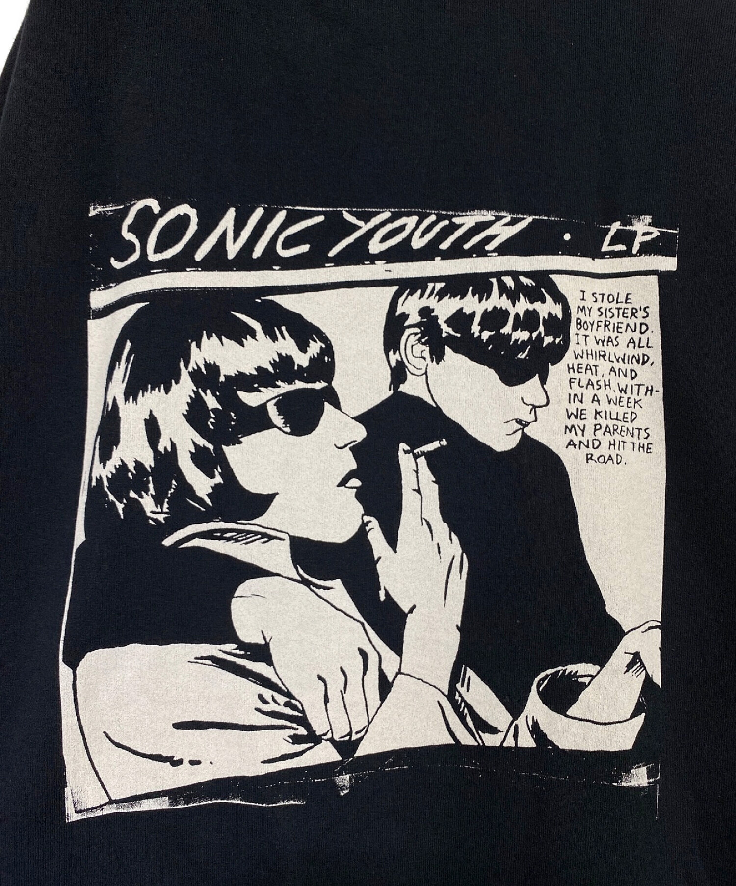 Hysteric Glamour (ヒステリックグラマー) SONIC YOUTH (ソニックユース) SONIC YOUTH/GOO COVER  パーカー ブラック サイズ:XL