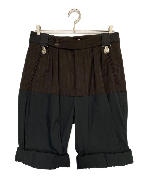 【中古・古着通販】RAF SIMONS (ラフシモンズ) WIDE FIT ROLLED UP SHORTS ブラウン×ブラック サイズ:46｜ブランド・古着通販  トレファク公式【TREFAC FASHION】スマホサイト