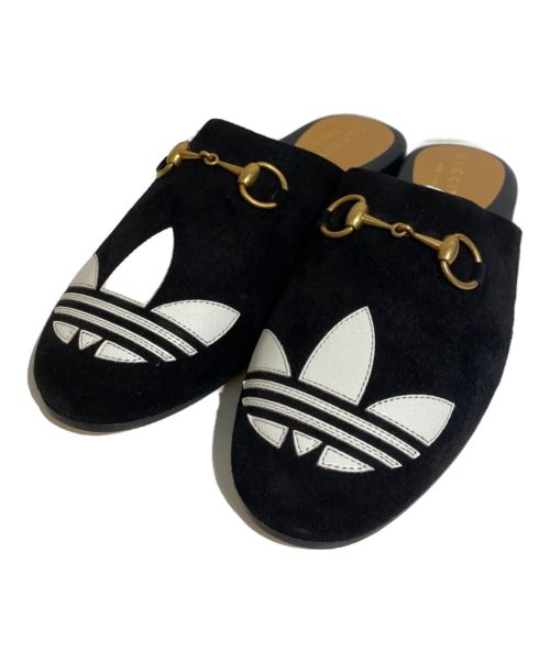 中古・古着通販】GUCCI (グッチ) adidas (アディダス) トレフォイル レザーミュール ブラック サイズ:35｜ブランド・古着通販  トレファク公式【TREFAC FASHION】スマホサイト