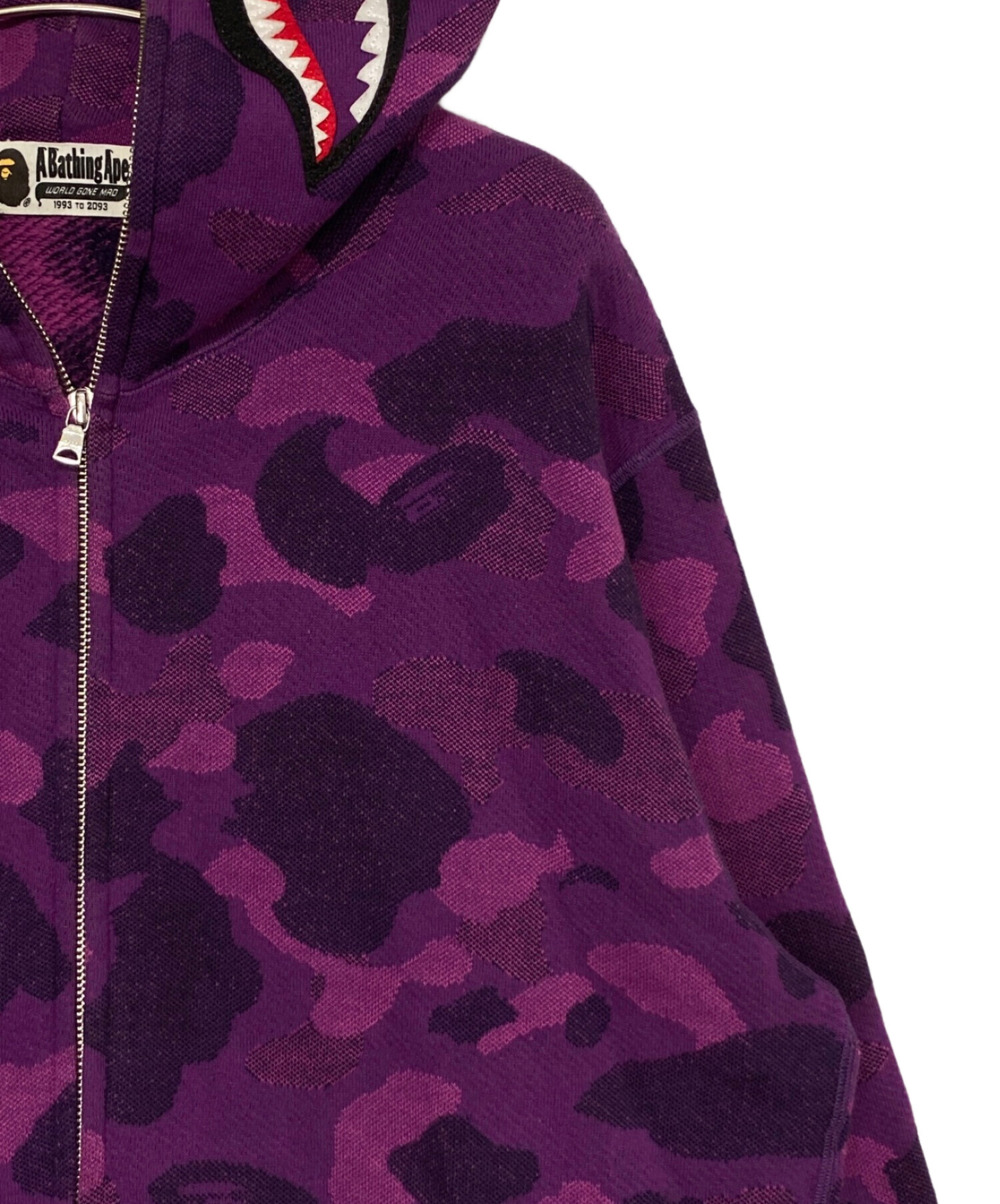 A BATHING APE (アベイシングエイプ) シャークパーカー パープル サイズ:XXL