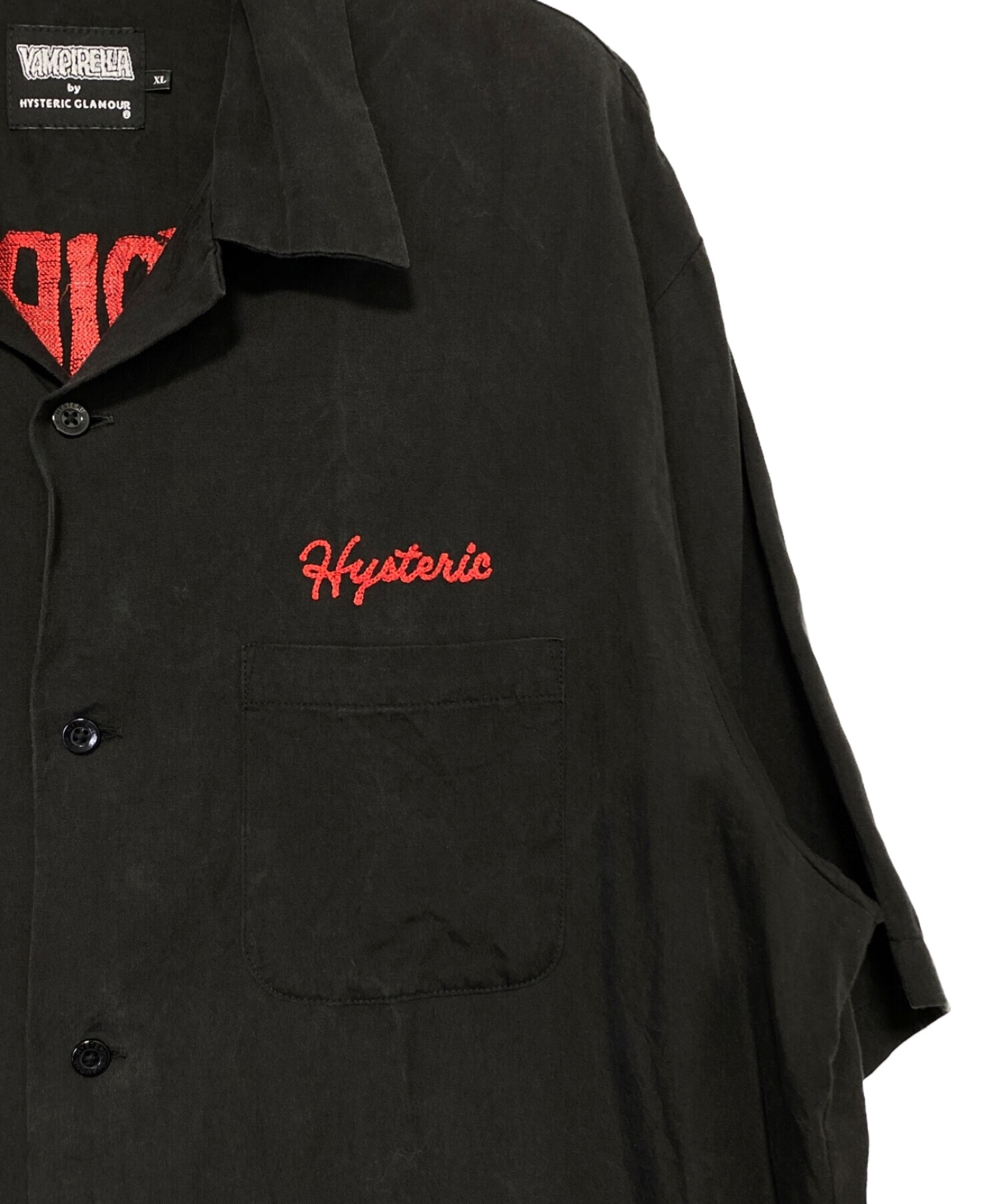 Hysteric Glamour (ヒステリックグラマー) VAMPIRELLA (ヴァンピレラ) 半袖シャツ ブラック サイズ:XL