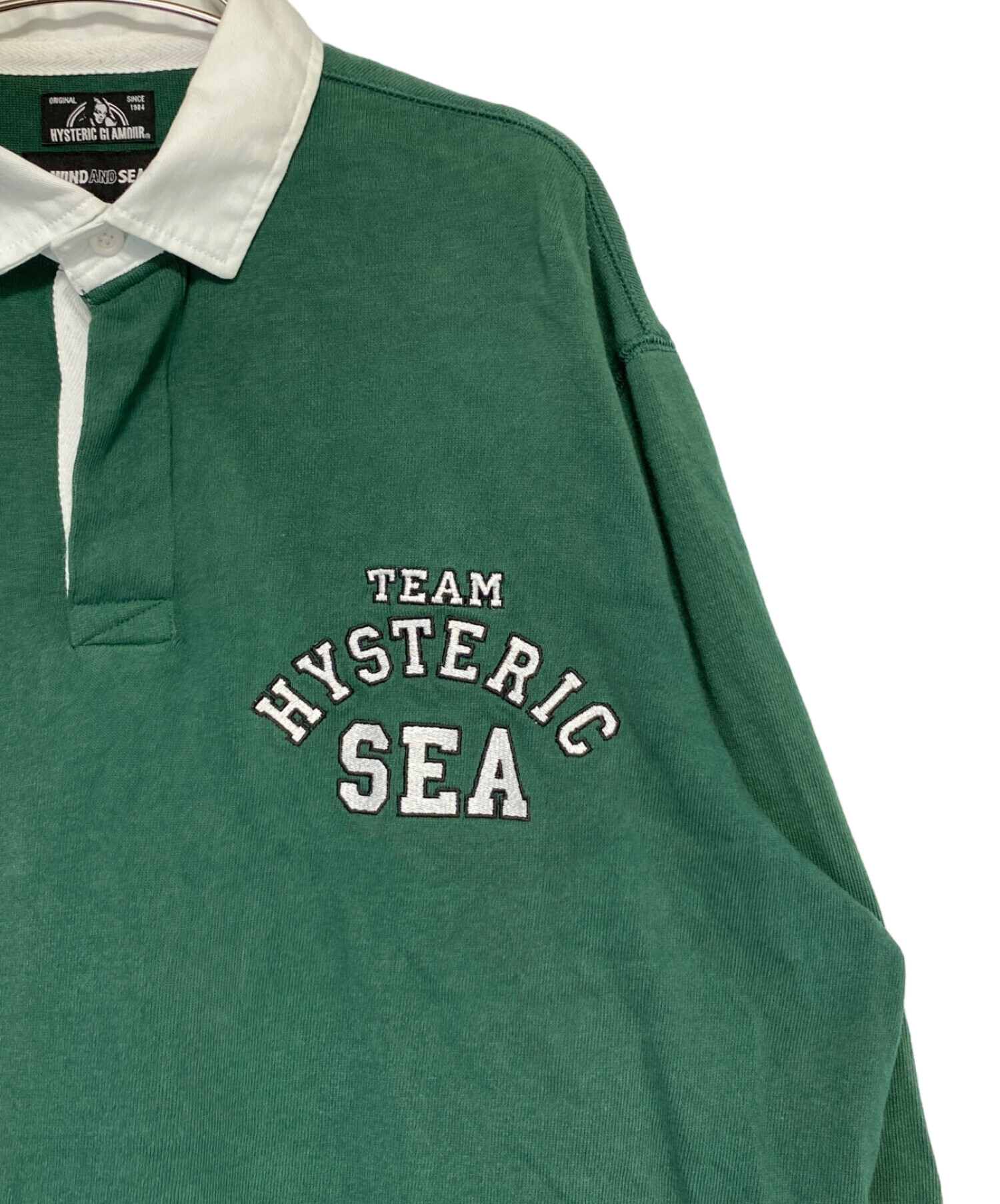 中古・古着通販】WIND AND SEA (ウィンダンシー) Hysteric Glamour (ヒステリックグラマー) ラガーシャツ グリーン  サイズ:M｜ブランド・古着通販 トレファク公式【TREFAC FASHION】スマホサイト