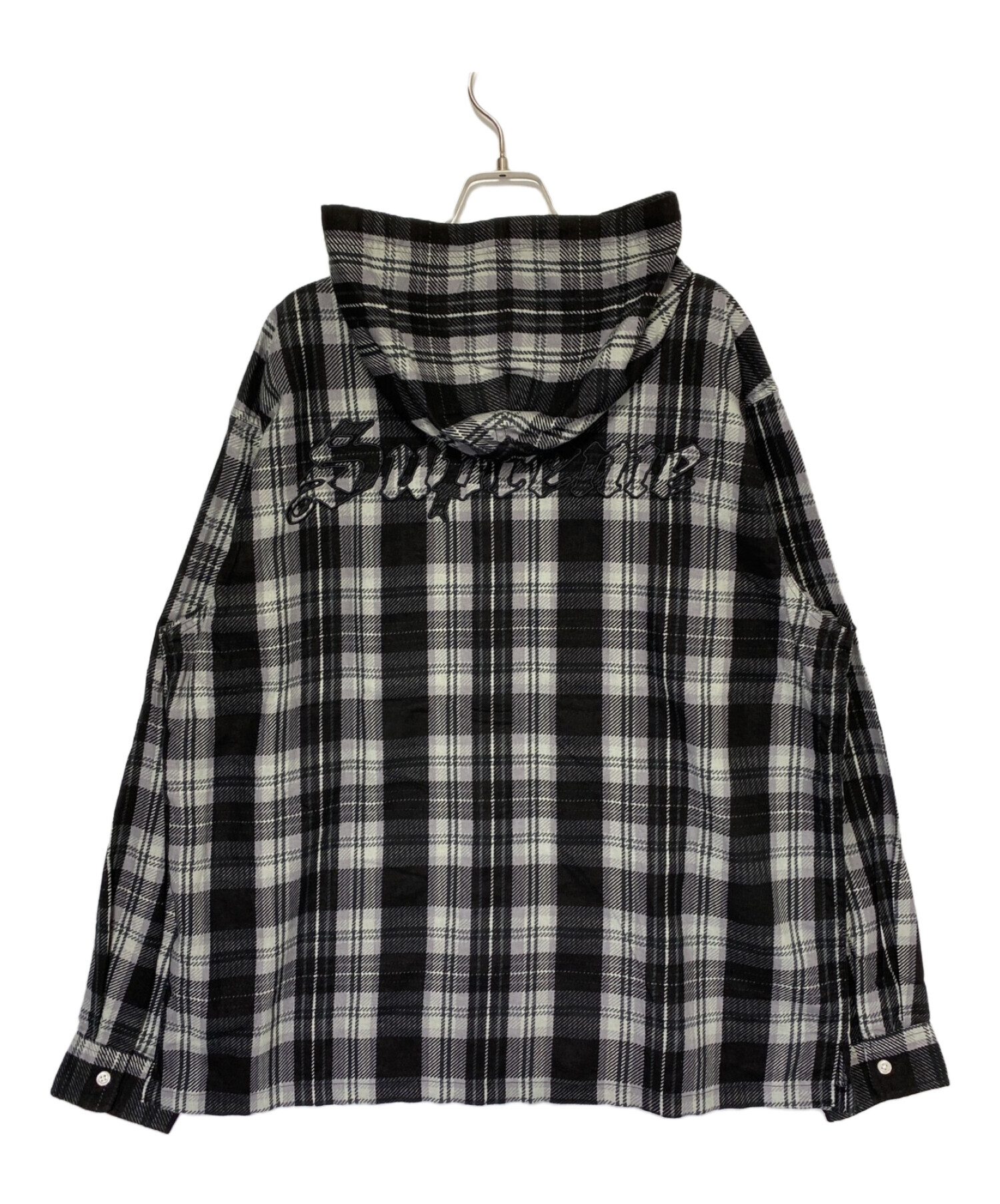 中古・古着通販】SUPREME (シュプリーム) Printed Hooded Flannel Shirt ブラック サイズ:L｜ブランド・古着通販  トレファク公式【TREFAC FASHION】スマホサイト