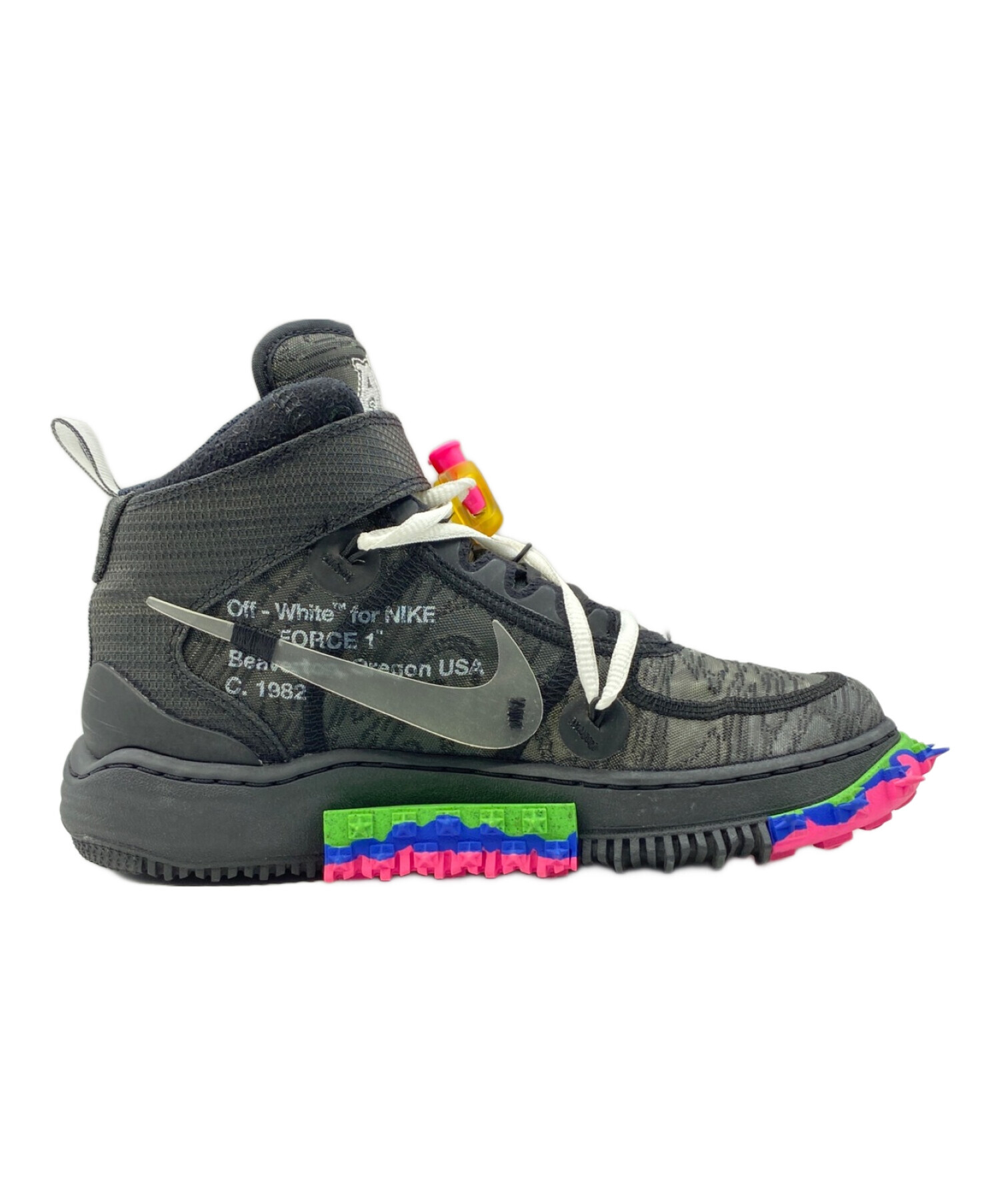 NIKE (ナイキ) OFFWHITE (オフホワイト) AIR FORCE 1 MID SP ブラック サイズ:25cm (US 7)