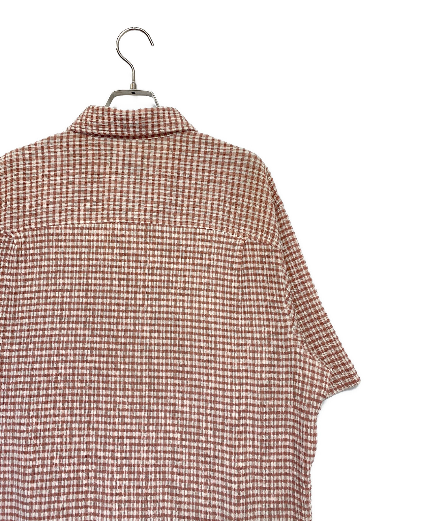 【中古・古着通販】stussy (ステューシー) WRINKLY GINGHAM SS ピンク サイズ:S｜ブランド・古着通販  トレファク公式【TREFAC FASHION】スマホサイト