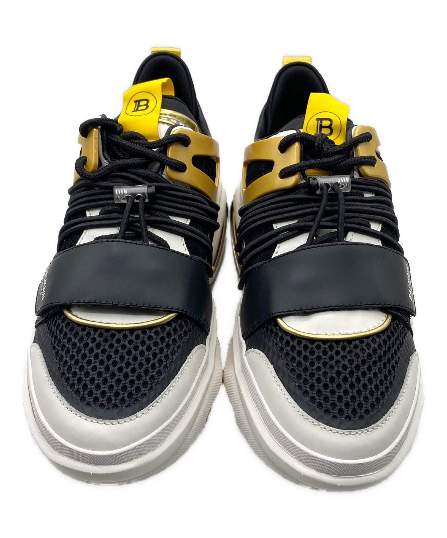 中古・古着通販】BALMAIN (バルマン) B BOLD LOW ブラック×ゴールド サイズ:41｜ブランド・古着通販 トレファク公式【TREFAC  FASHION】スマホサイト