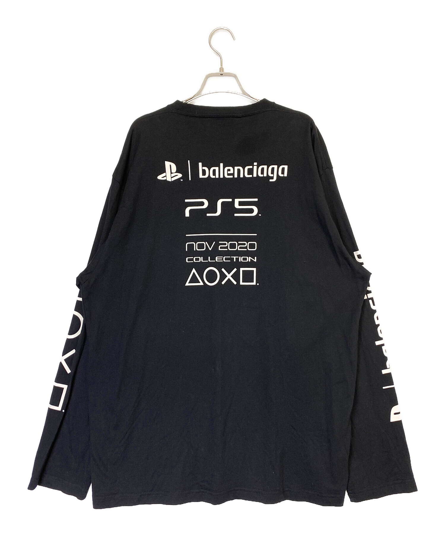 中古・古着通販】BALENCIAGA (バレンシアガ) PLAY STATION (プレイステーション) Long-Sleeve T-Shirt  ブラック サイズ:S｜ブランド・古着通販 トレファク公式【TREFAC FASHION】スマホサイト