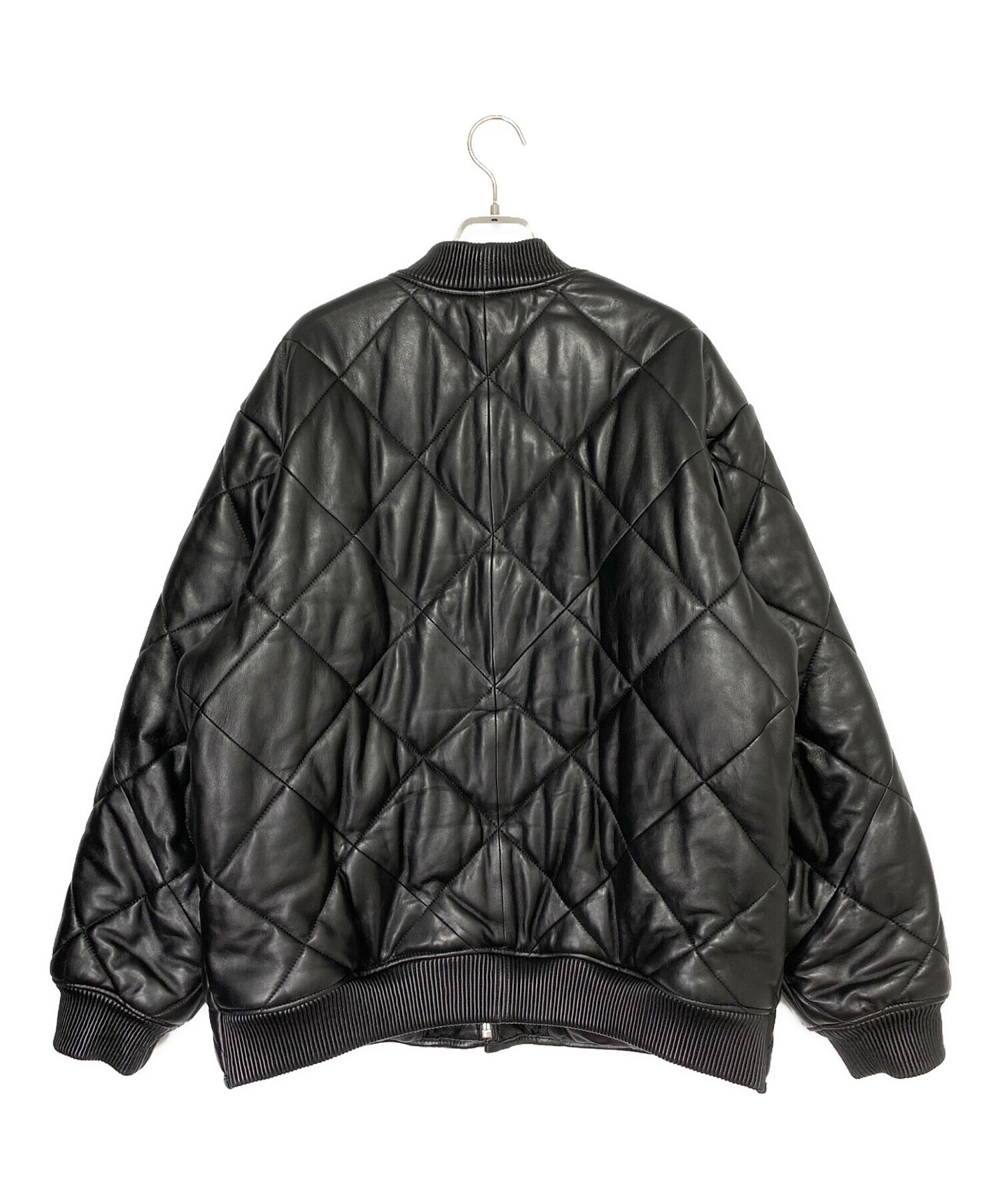 SUPREME (シュプリーム) Quilted Leather Work Jacket ブラック サイズ:L