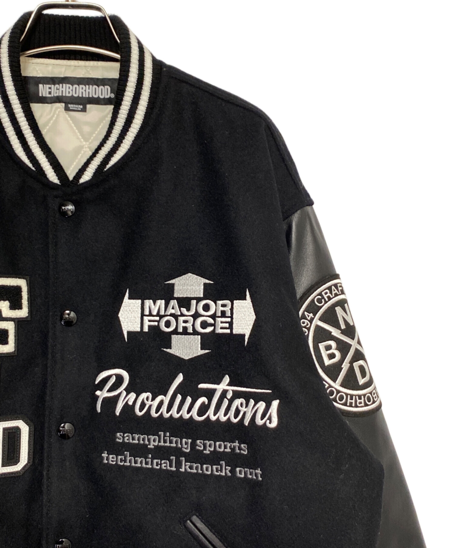 中古・古着通販】NEIGHBORHOOD (ネイバーフッド) MAJOR FORCE (メジャーフォース) STADIUM JACKET ブラック  サイズ:M｜ブランド・古着通販 トレファク公式【TREFAC FASHION】スマホサイト