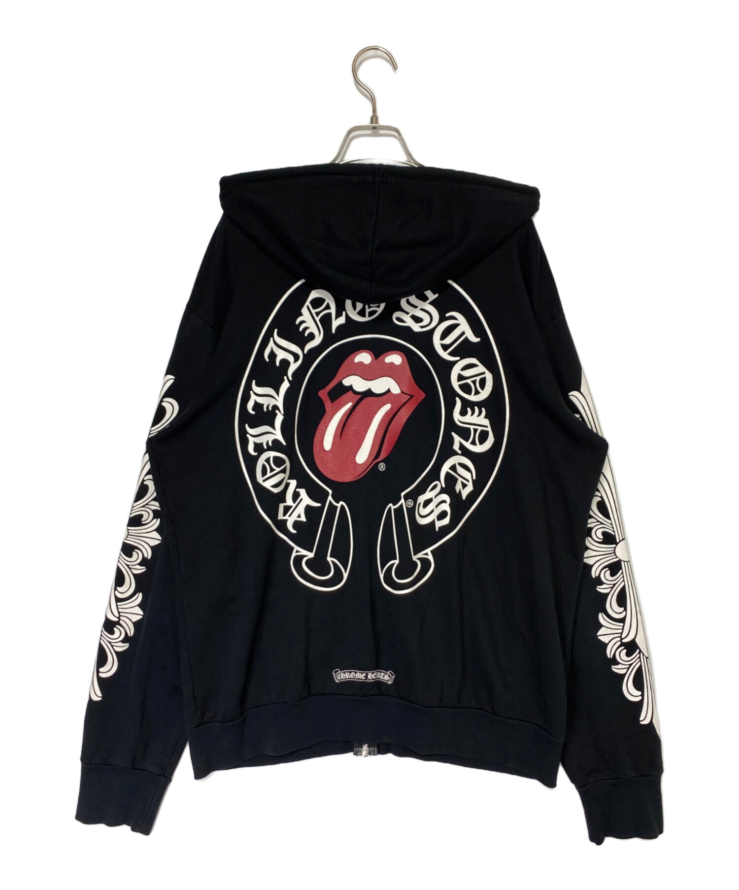 CHROME HEARTS (クロムハーツ) THE ROLLING STONES (ザ ローリングストーンズ) パーカー ブラック サイズ:L