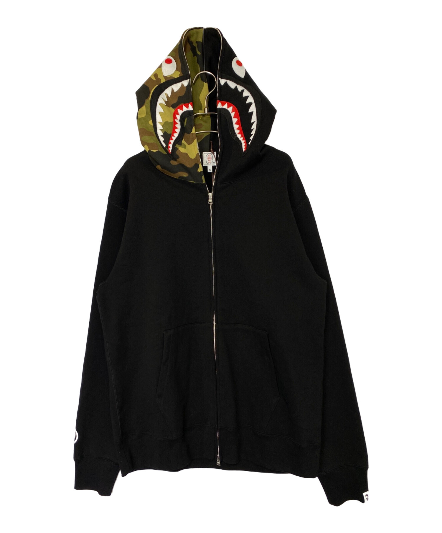 A BATHING APE (アベイシングエイプ) シャークフルジップパーカー ブラック サイズ:XL 未使用品