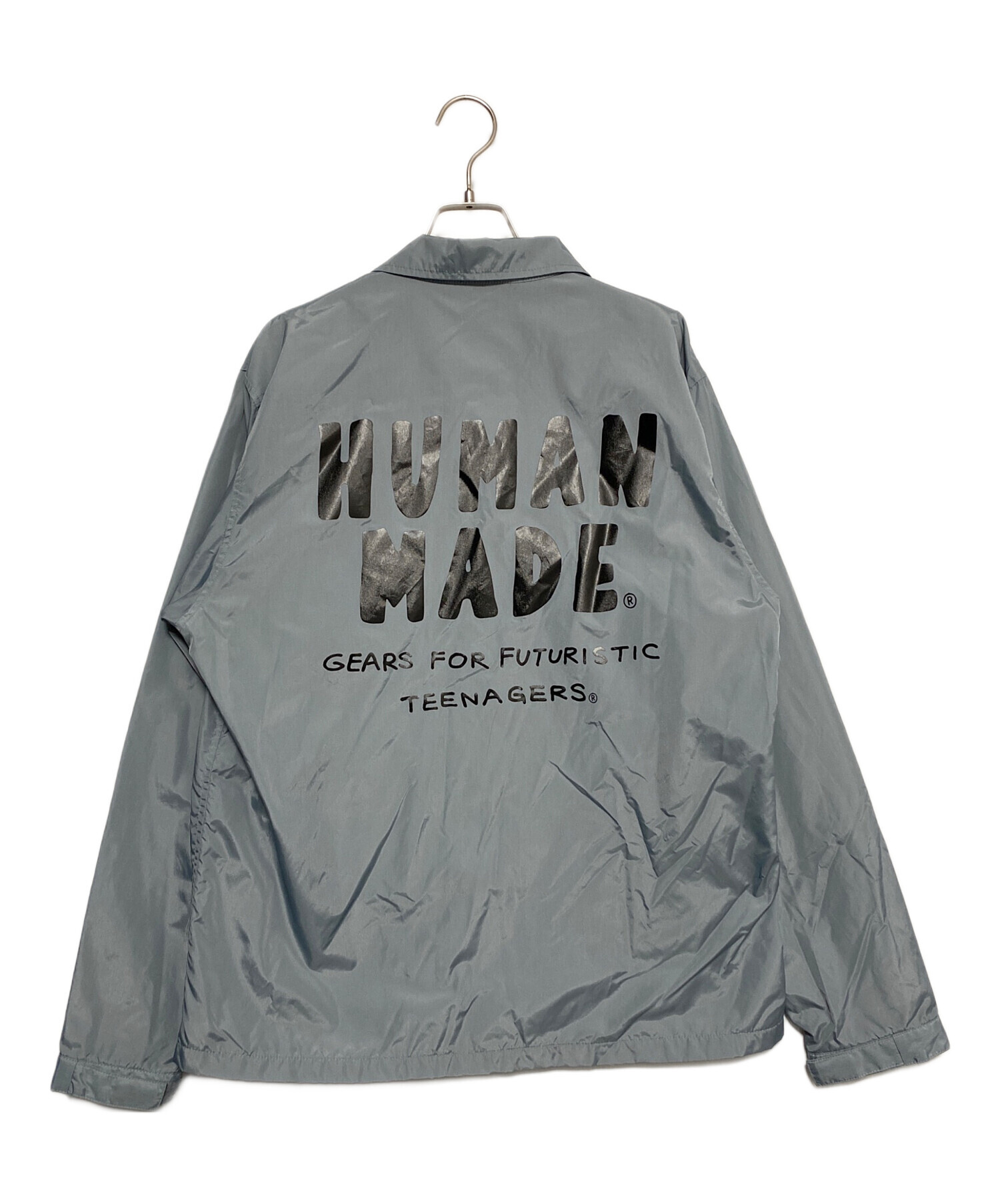 HUMAN MADE (ヒューマンメイド) ナイロンコーチジャケット グレー サイズ:L