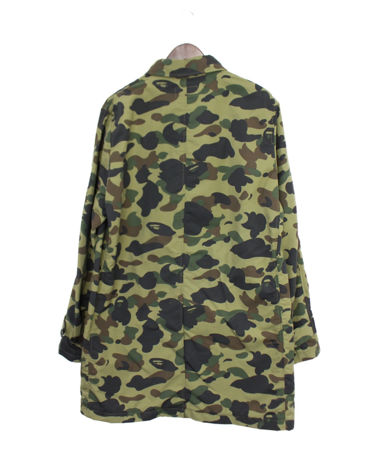 A BATHING APE (アベイシングエイプ) 1stカモナイロンコート カーキ サイズ:XL