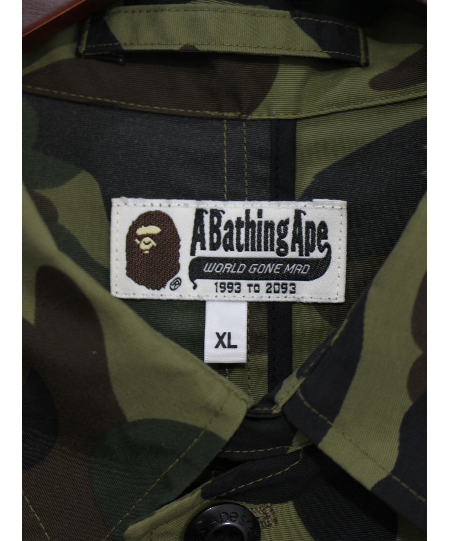 A BATHING APE (アベイシングエイプ) 1stカモナイロンコート カーキ サイズ:XL