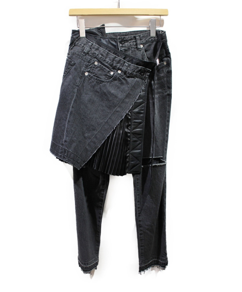 サカイ 巻きスカート サイズ0 XS - 黒