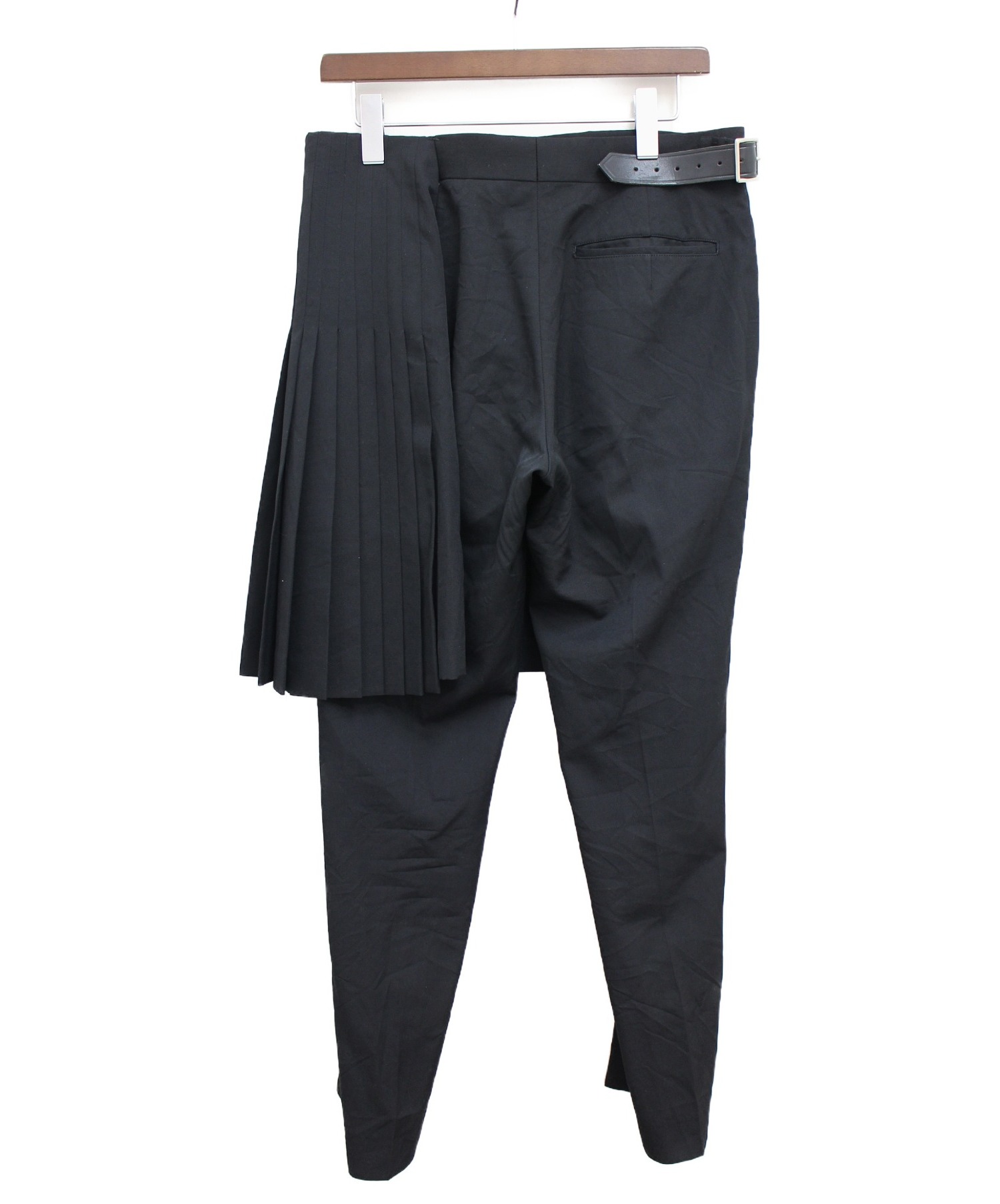 COMME des GARCONS Homme Plus (コムデギャルソンオムプリュス) スカートドッキングパンツ ブラック サイズ:M