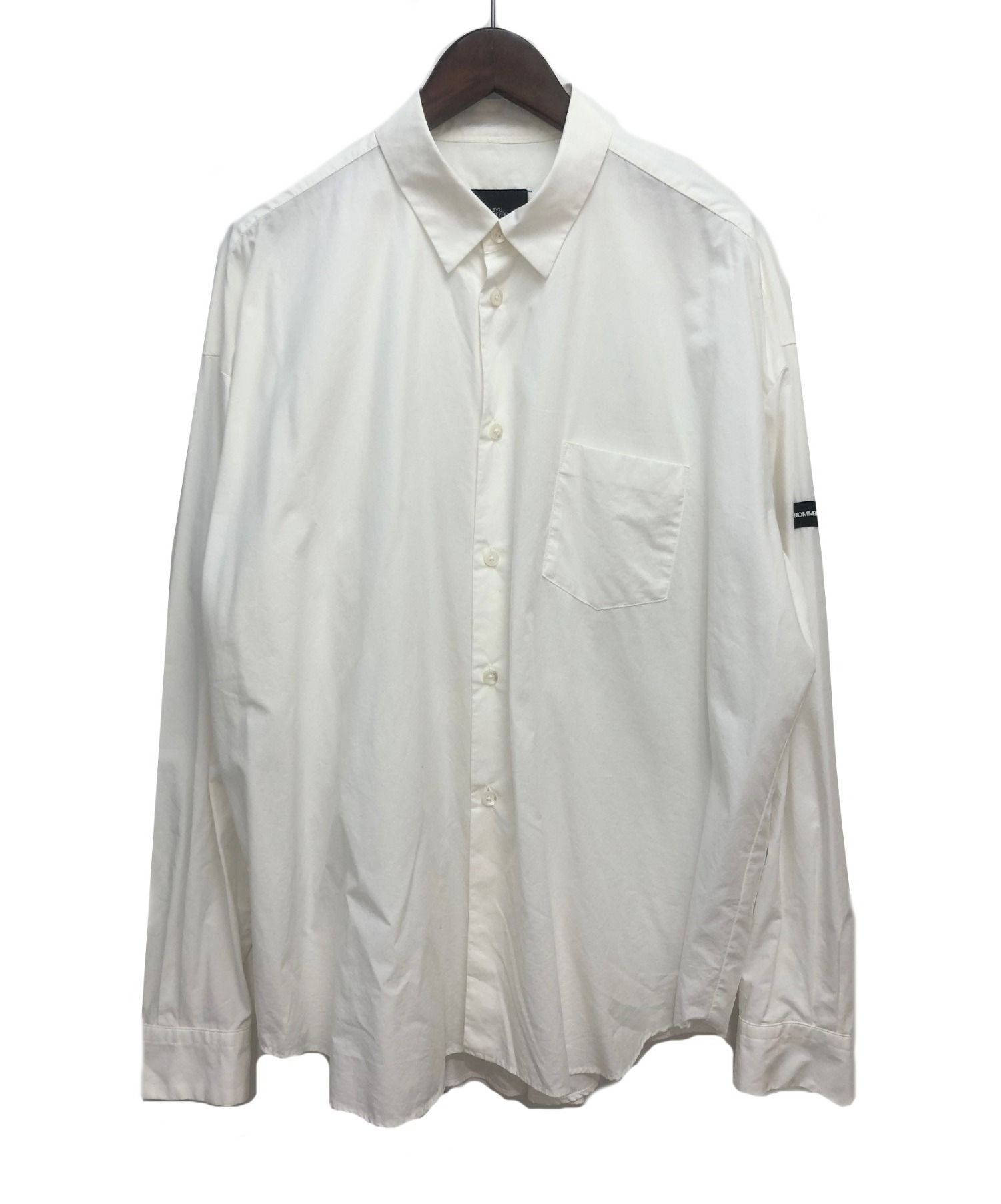 SYU.HOMME/FEMM (シュウオムフェム) 20SS Over Back Gather Shirts ホワイト サイズ:2