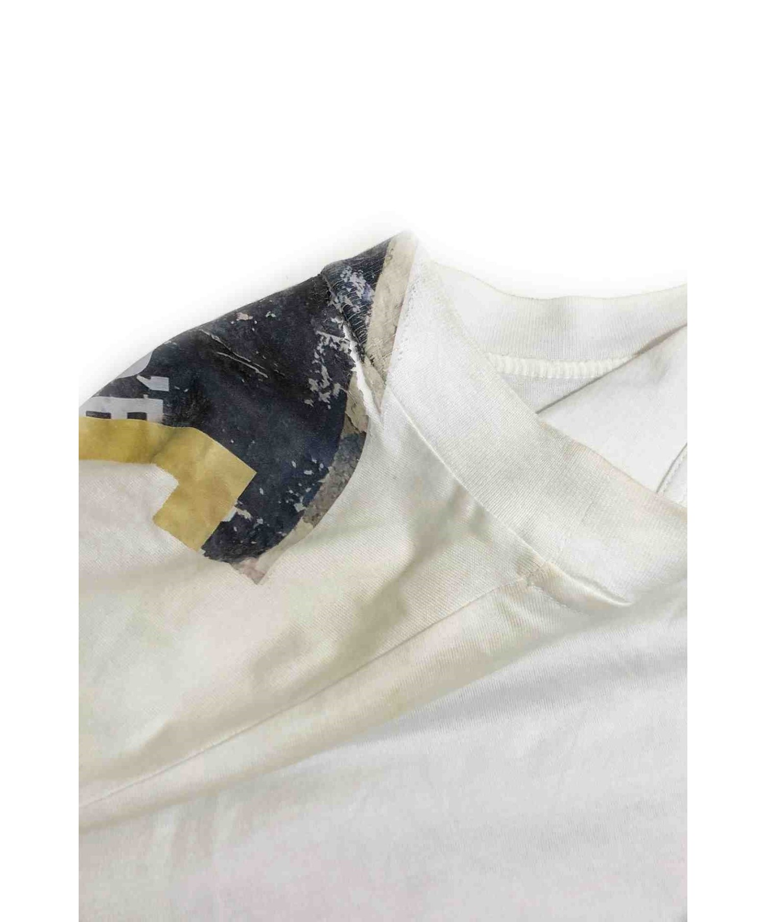 Maison Margiela (メゾンマルジェラ) 19AW デストロイドオーバーサイズTシャツ ホワイト サイズ:44