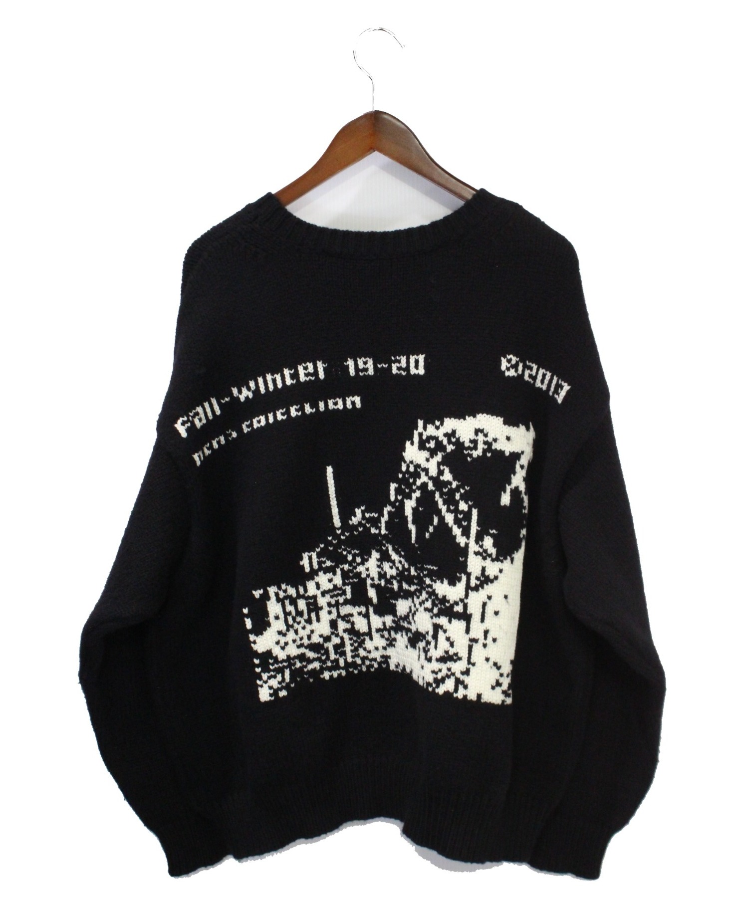 OFFWHITE (オフホワイト) Ruined Factory Knit Crewneck ブラック サイズ:Ｍ