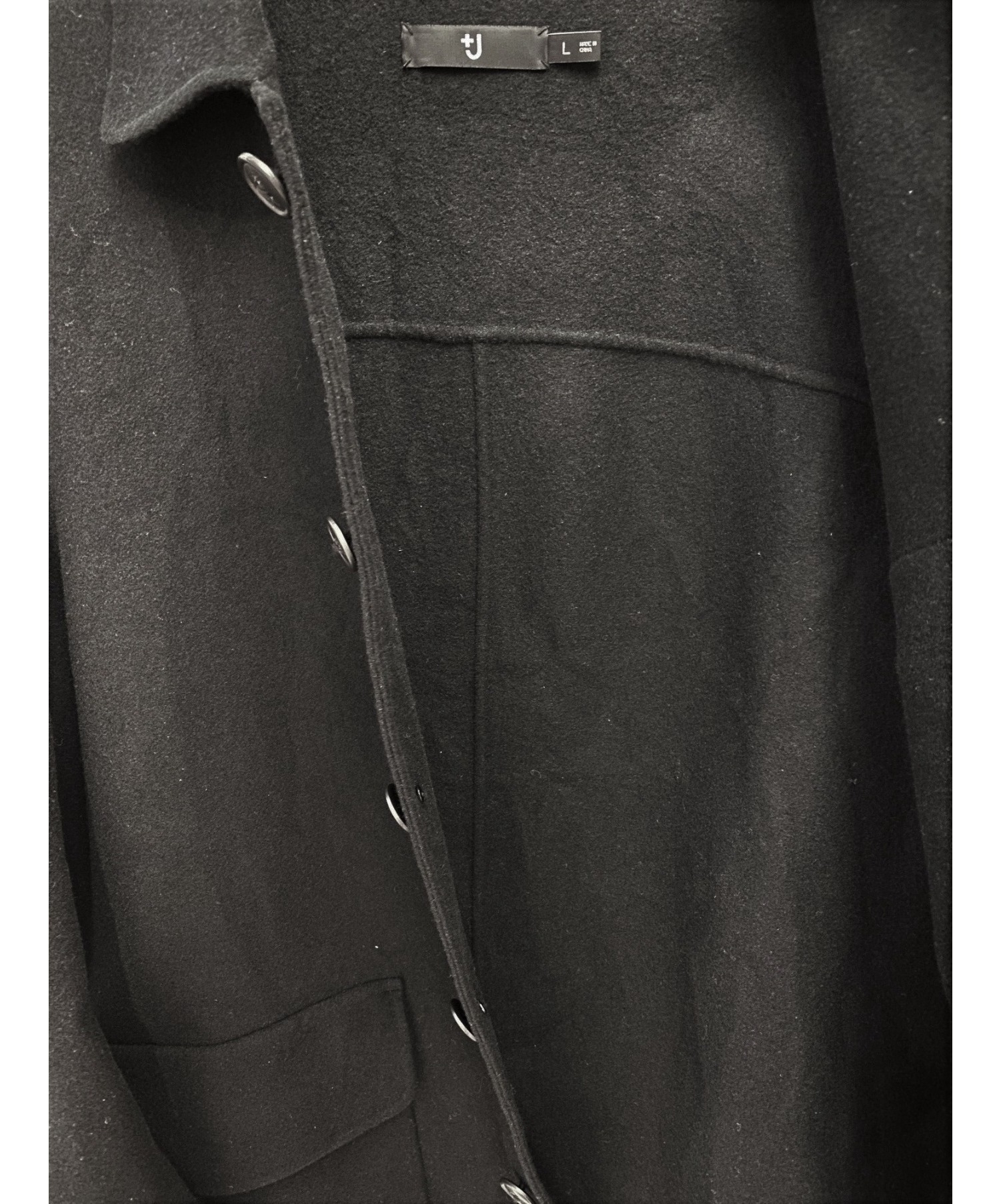 +J (プラスジェイ) ダブルフェイスオーバーサイズワークジャケット ブラック サイズ:L