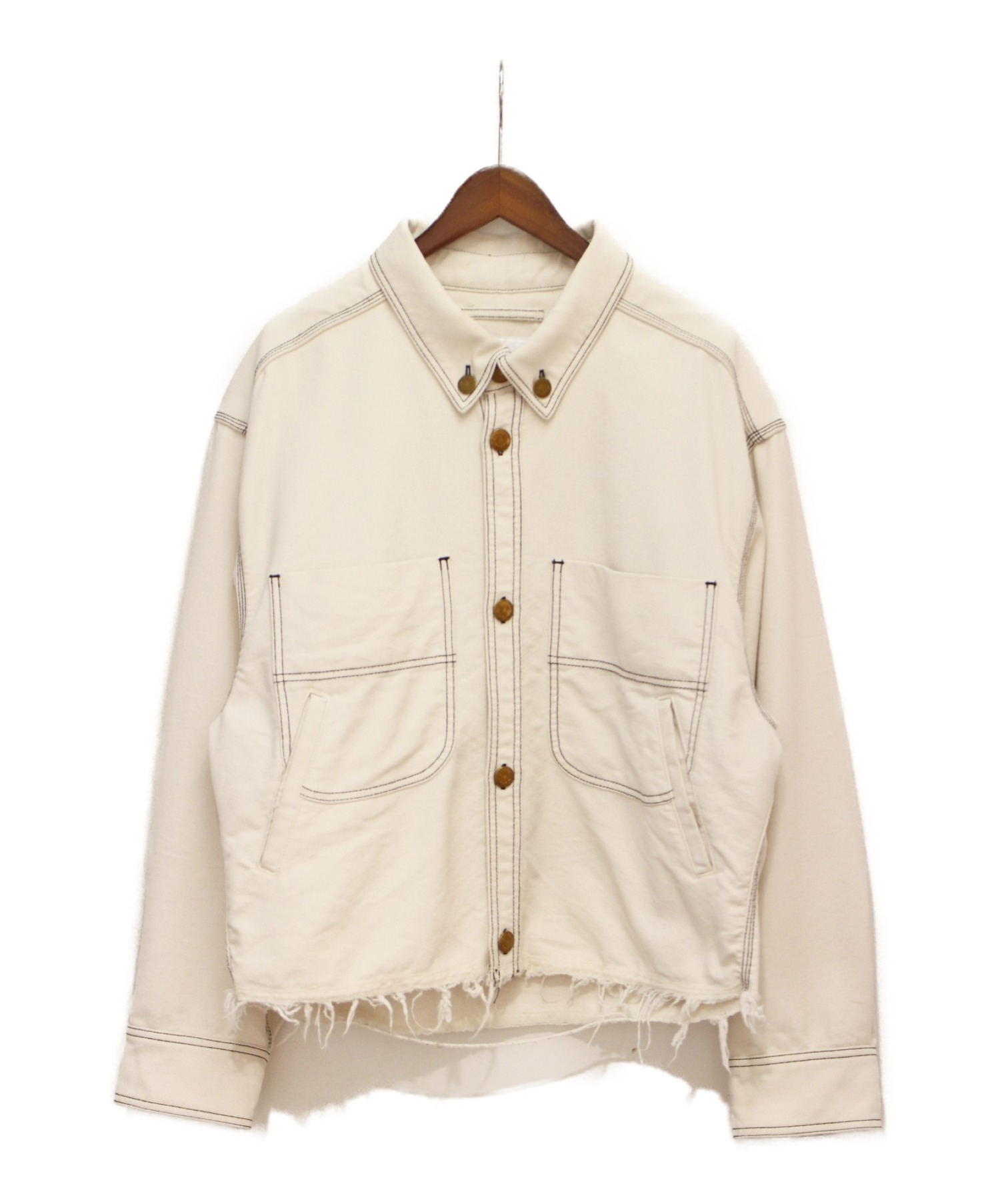 doublet (ダブレット) 20SS カットオフジャケット ホワイト サイズ:S