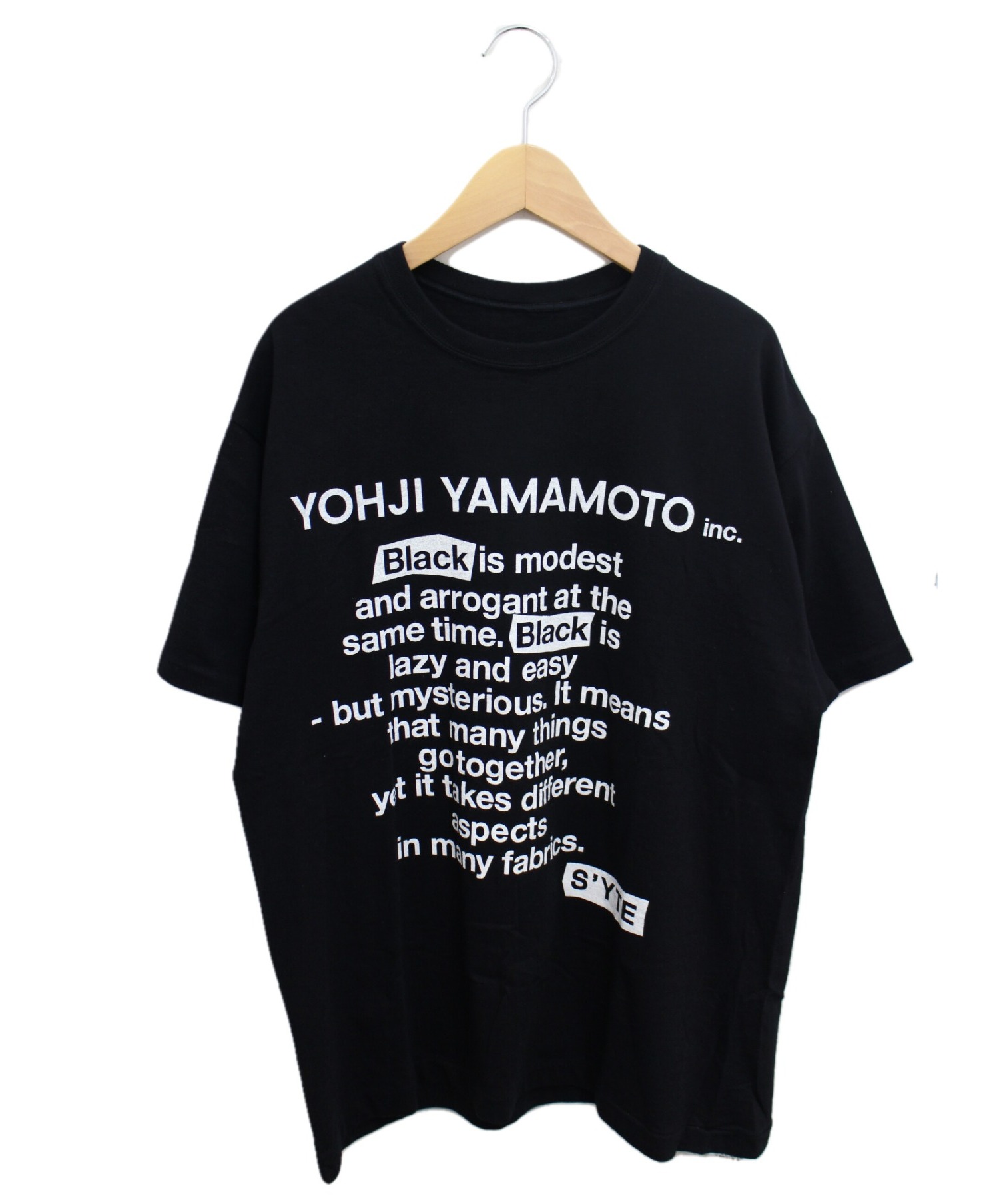中古・古着通販】s'yte (サイト) メッセージTシャツ ブラック サイズ:L ...