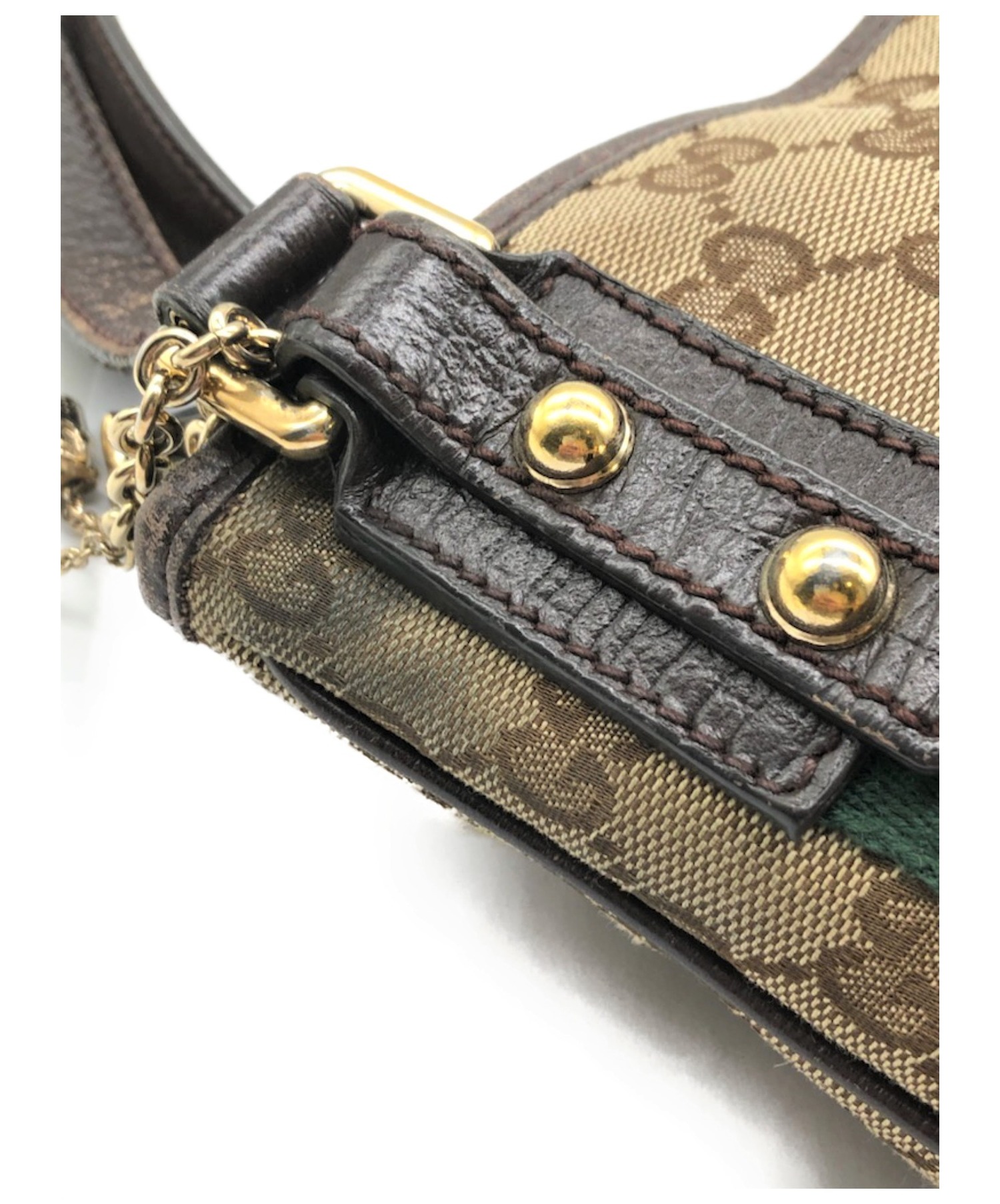 中古・古着通販】GUCCI (グッチ) GGキャンバスショルダーバッグ