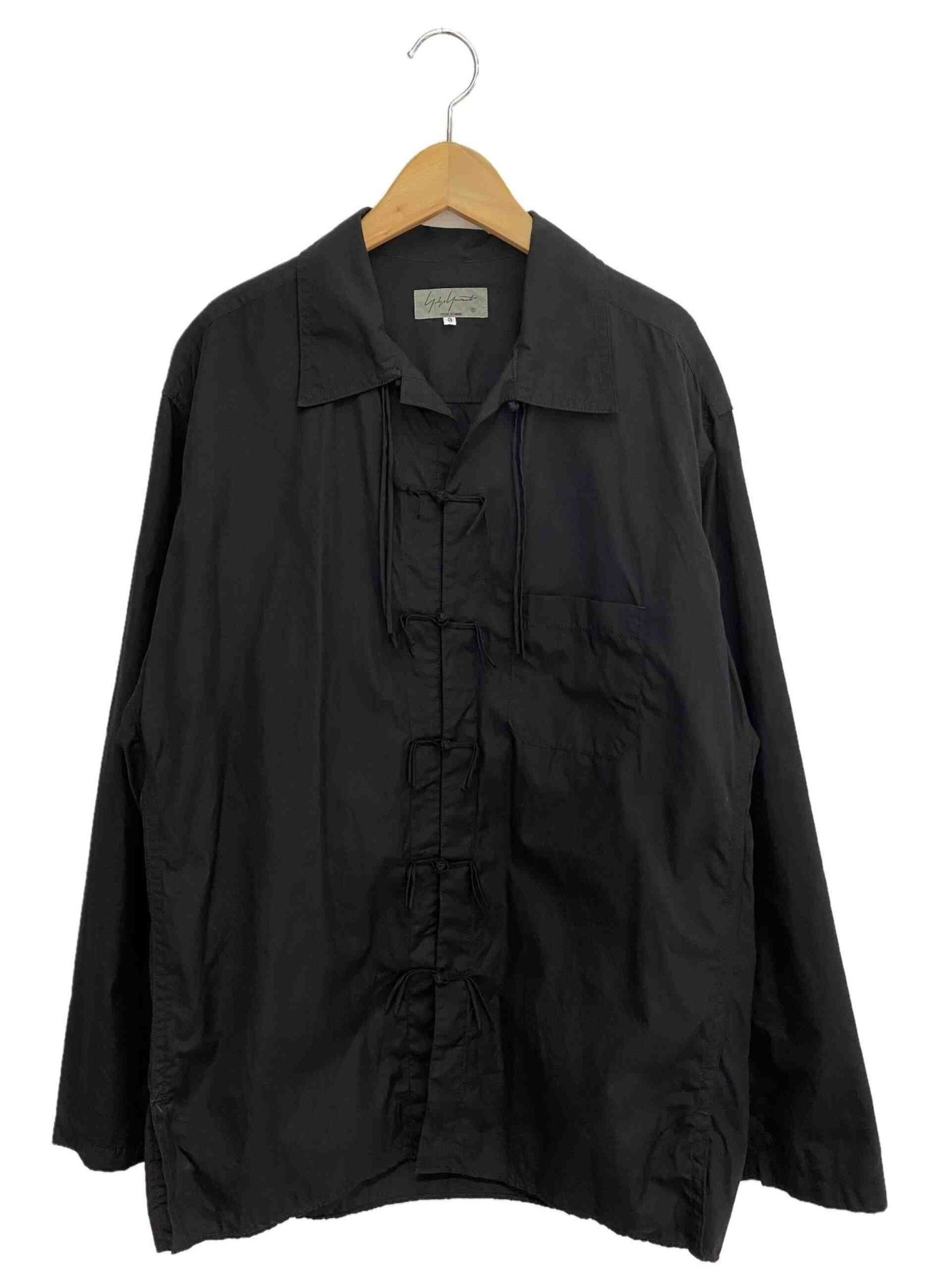 Yohji Yamamoto pour homme (ヨウジヤマモトプールオム) チャイナシャツ ブラック サイズ:3