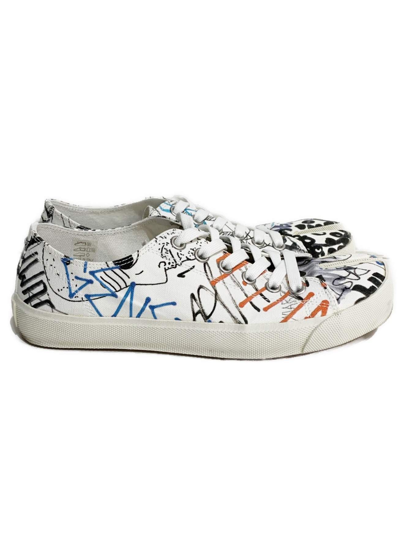 Maison Margiela (メゾンマルジェラ) 20SS Graffiti Tabiスニーカー ホワイト サイズ:40