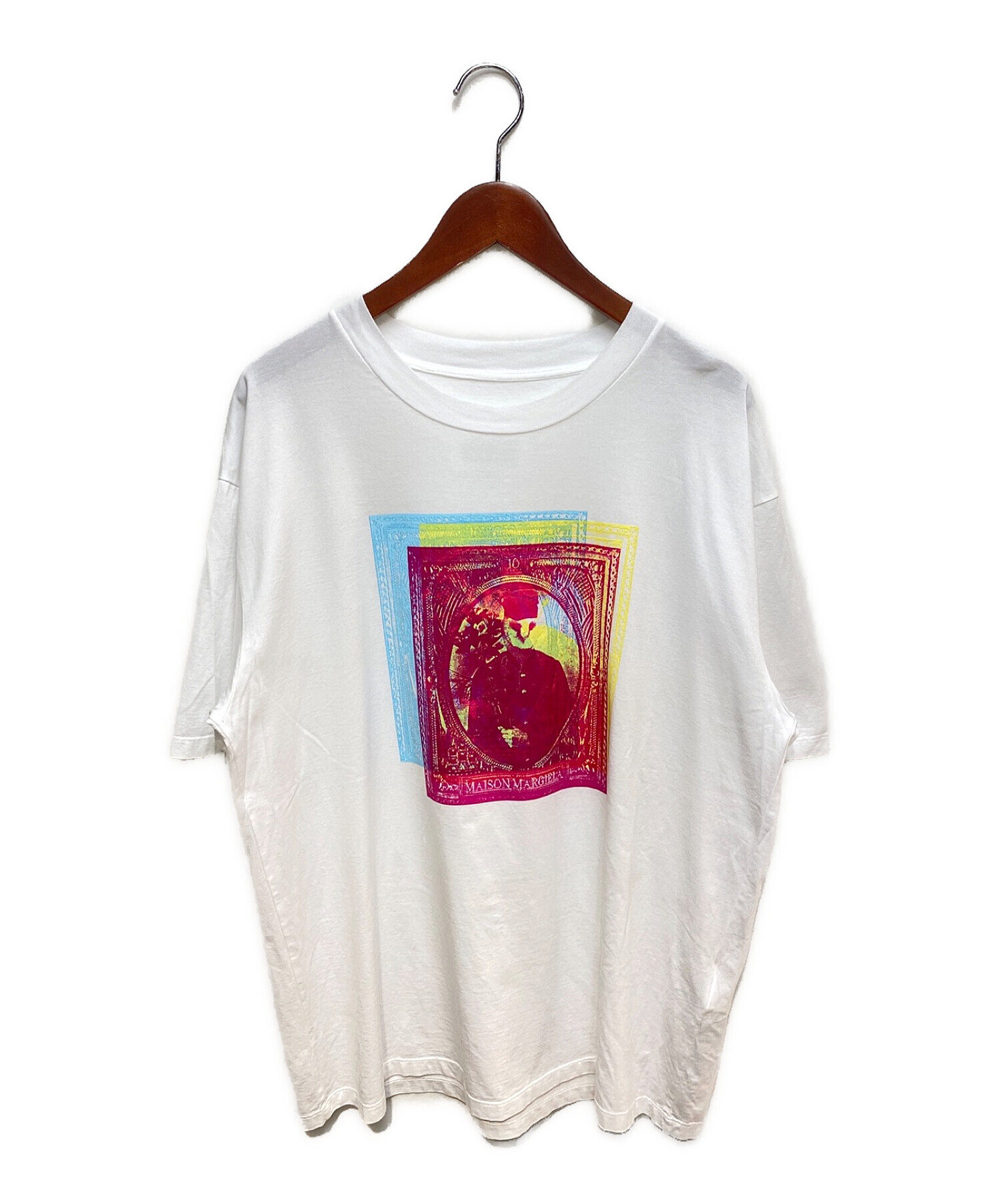 Maison Margiela (メゾンマルジェラ) 21SS プリントTシャツ ホワイト サイズ:44