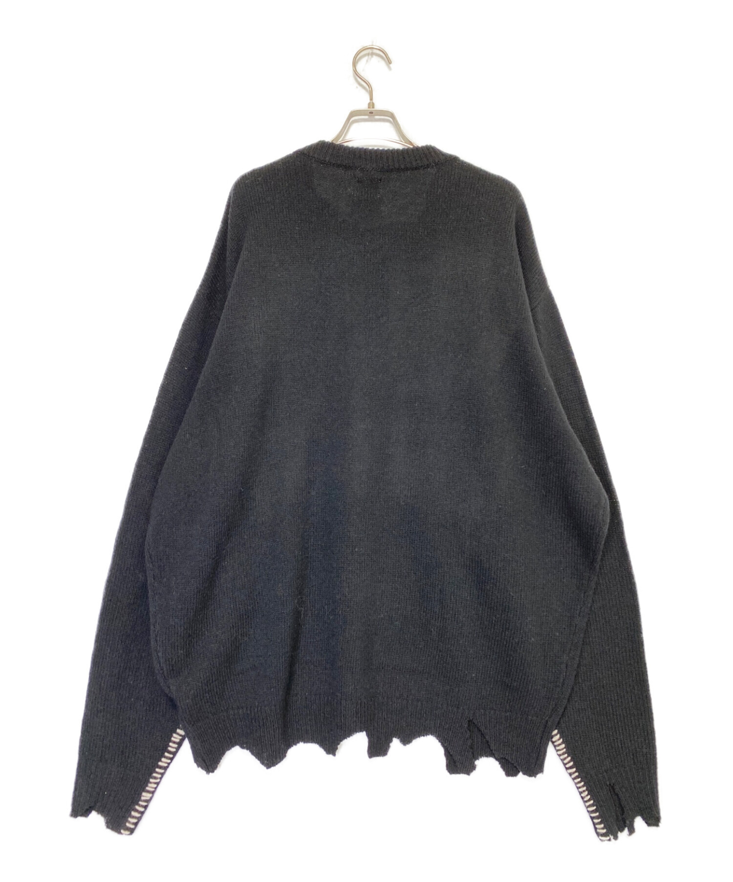 SAINT MICHAEL (セントマイケル) WOOL SWTER SIN ブラック サイズ:XL