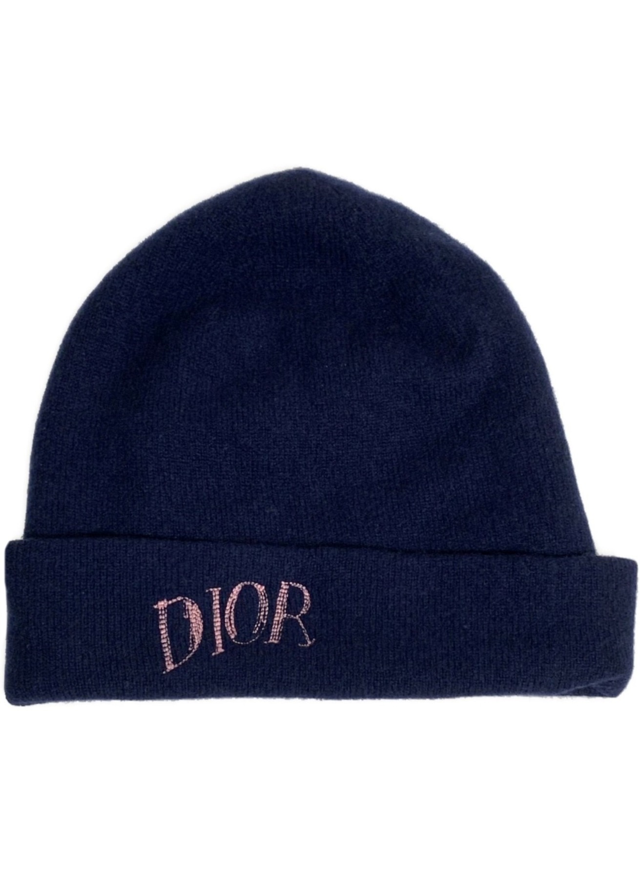 Dior (ディオール) 20SS カシミアロゴ刺繍ニットキャップ ネイビー サイズ:M