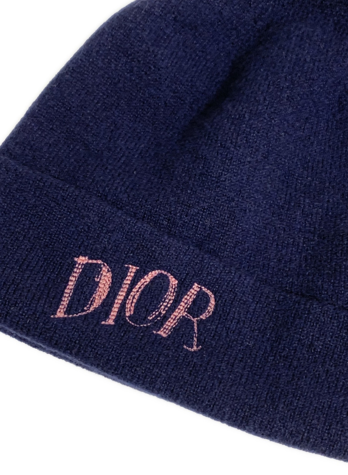 Dior (ディオール) 20SS カシミアロゴ刺繍ニットキャップ ネイビー サイズ:M